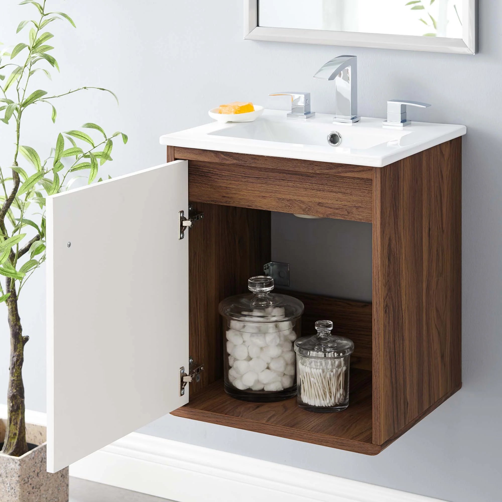 Transmit Wall-Mount Bathroom Vanity Basin Included