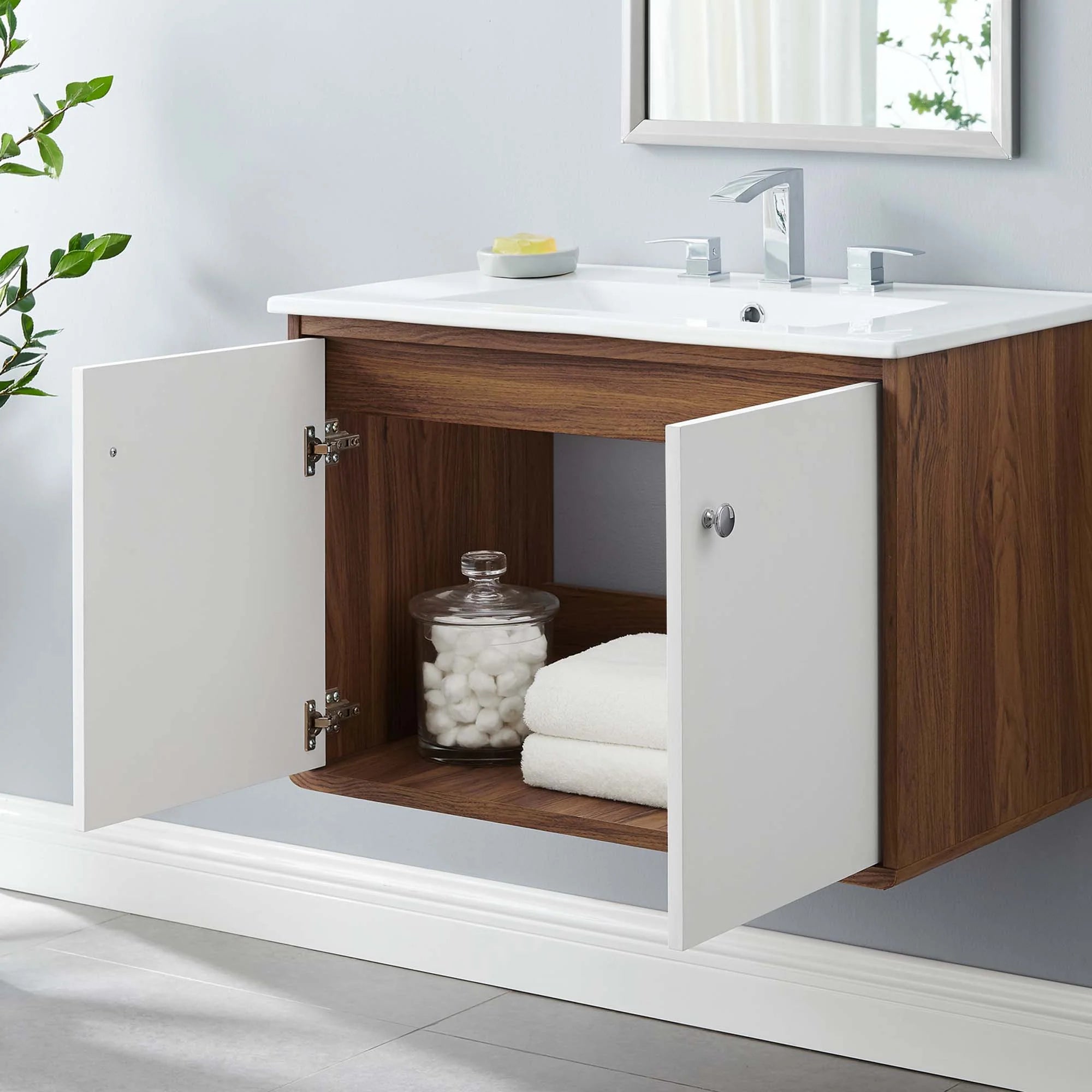 Transmit Wall-Mount Bathroom Vanity Basin Included