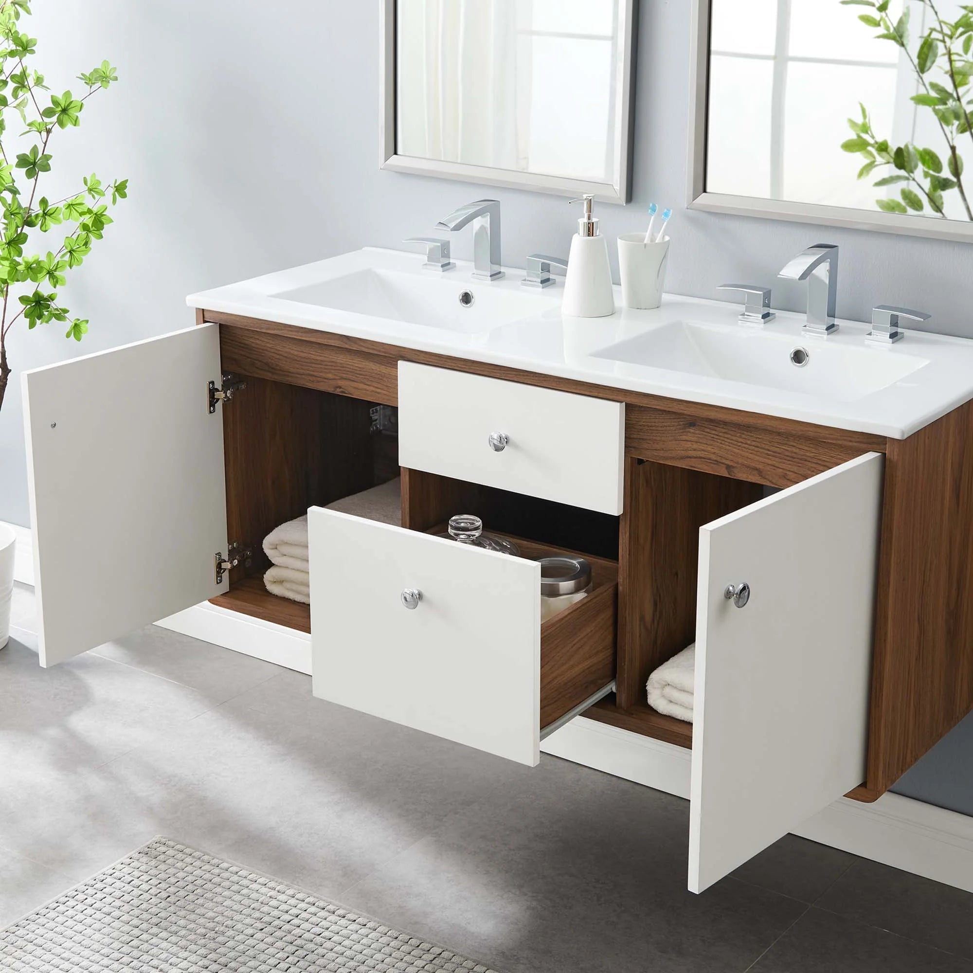 Transmit Wall-Mount Bathroom Vanity Basin Included