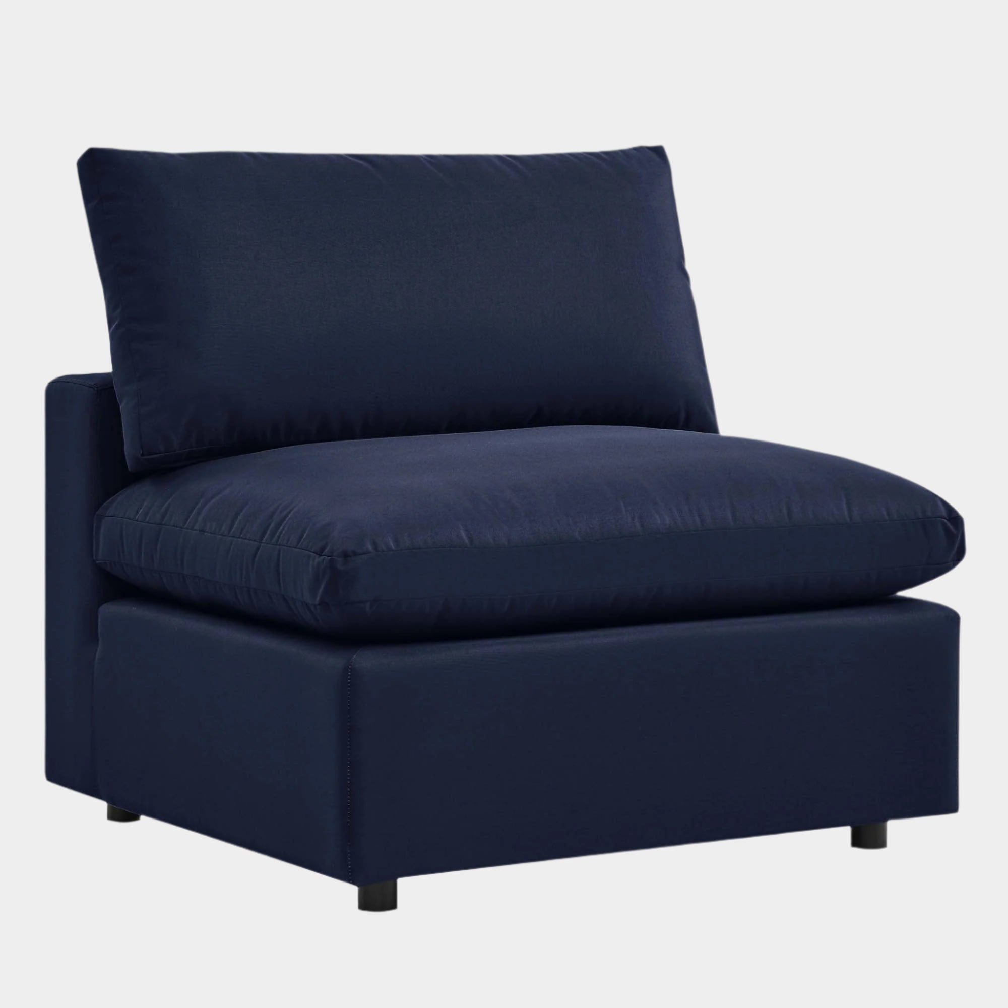 Commix Overstuffed Outdoor Patio Armless Chair