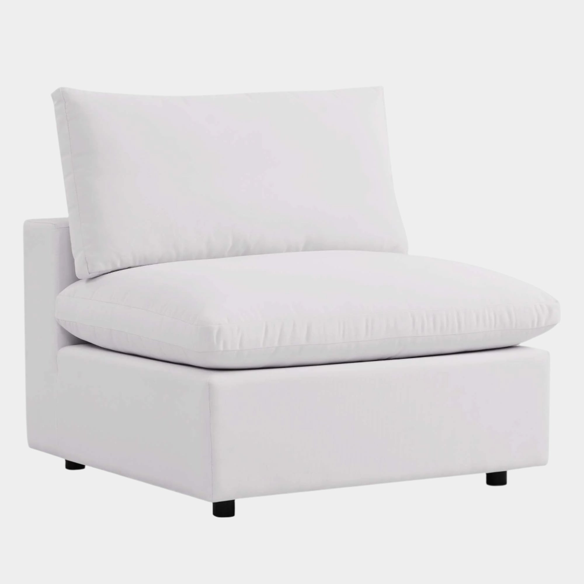 Commix Overstuffed Outdoor Patio Armless Chair