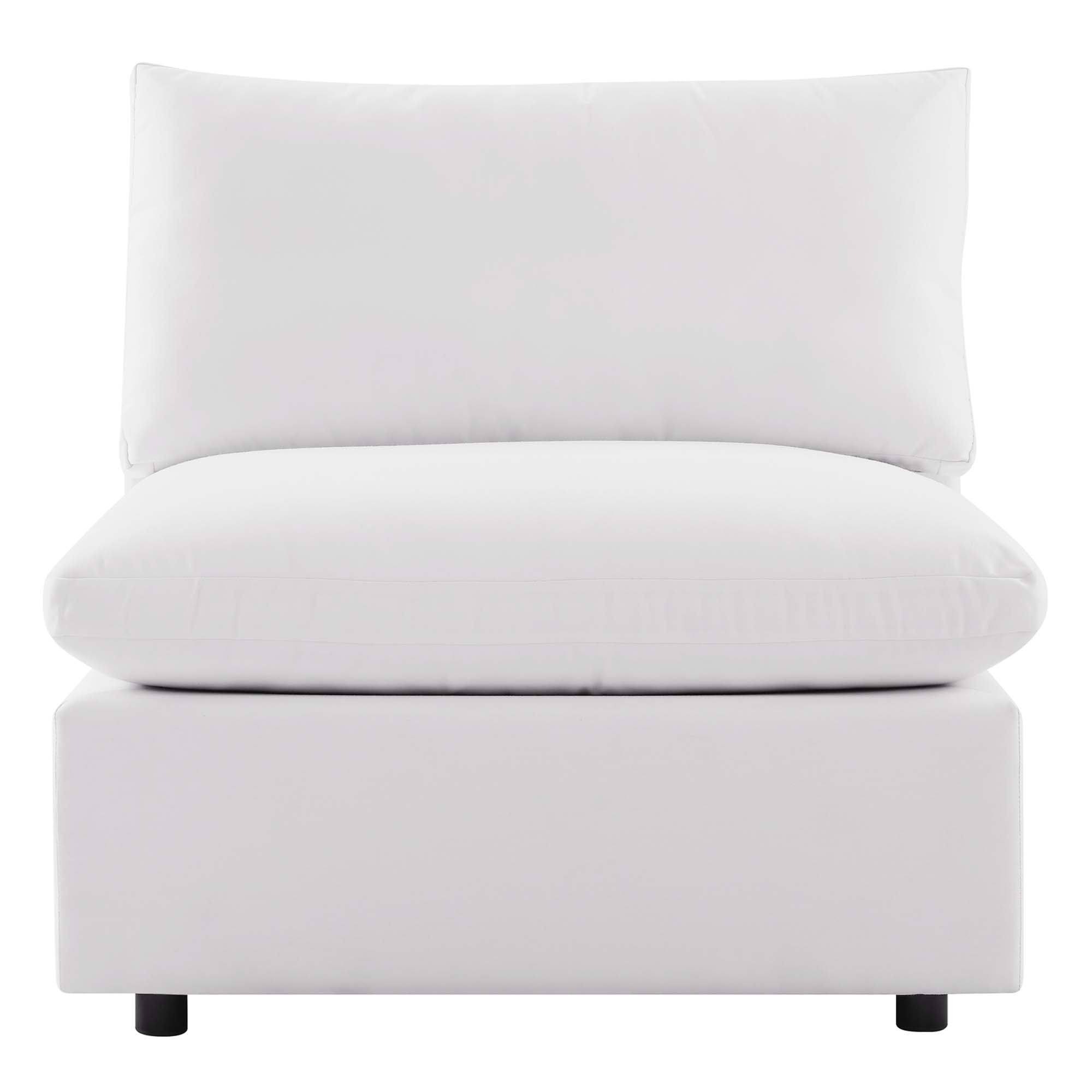 Commix Overstuffed Outdoor Patio Armless Chair