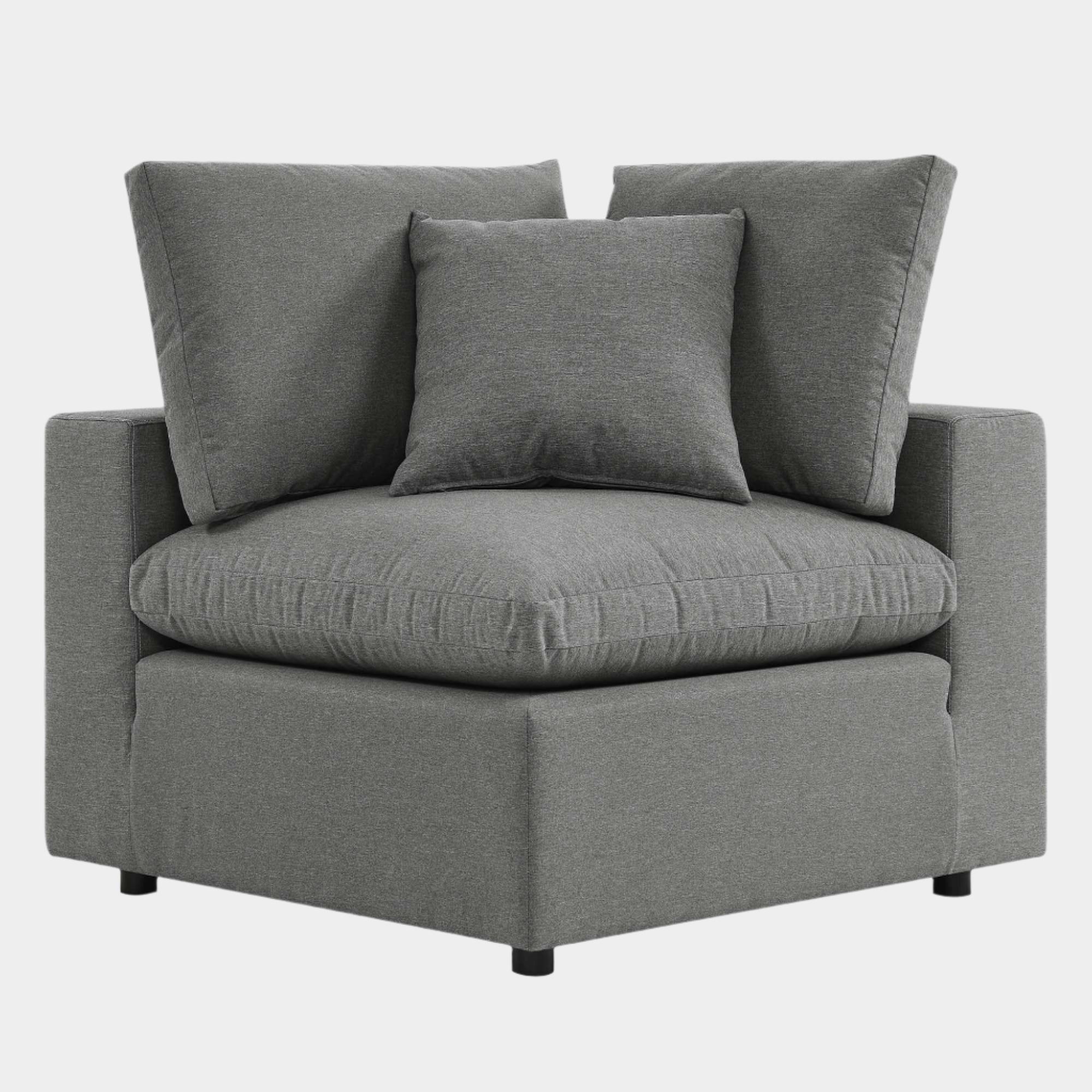 Commix Overstuffed Outdoor Patio Corner Chair