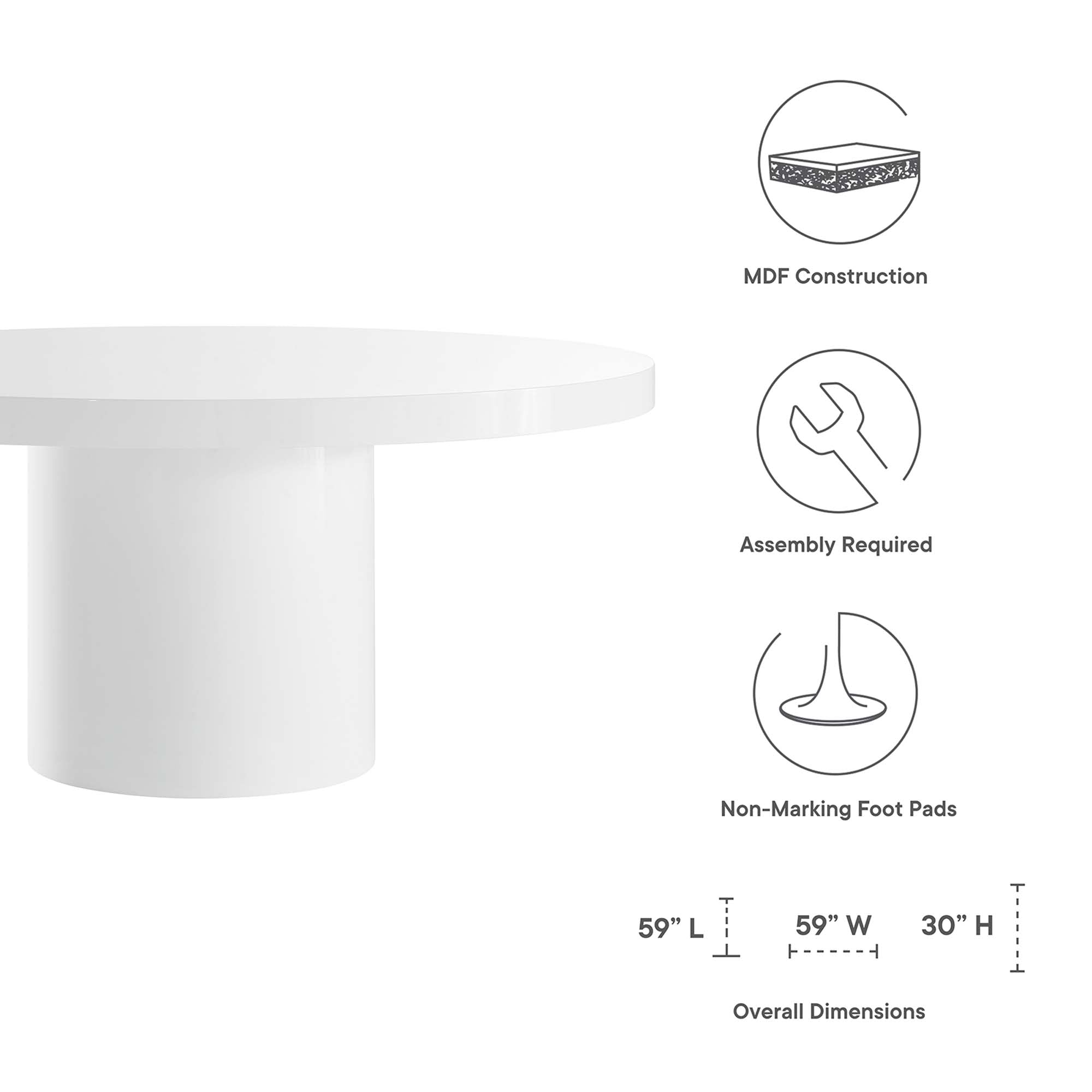 Table à manger ronde Gratify de 60 po