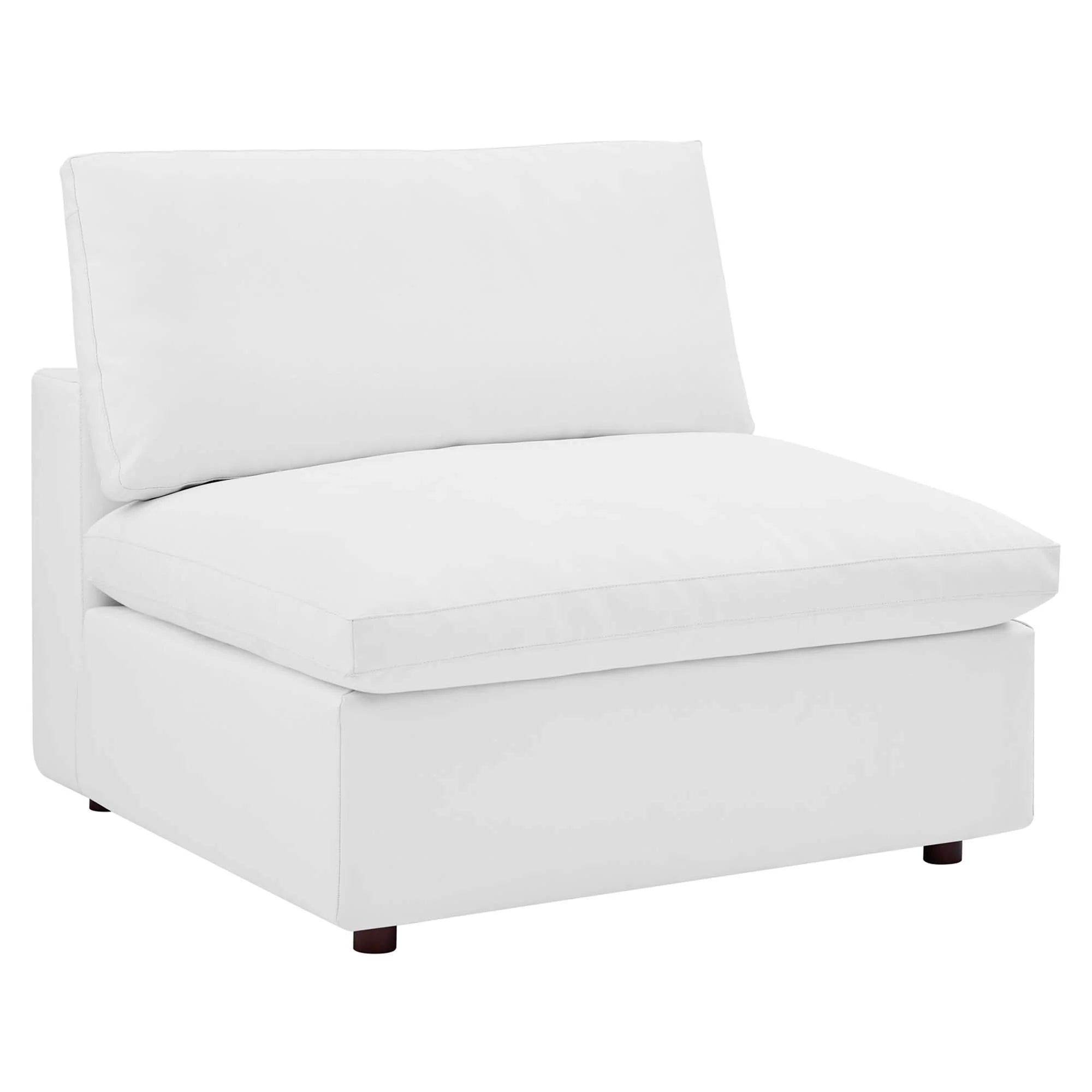 Chaise sans accoudoirs rembourrée en duvet Commix