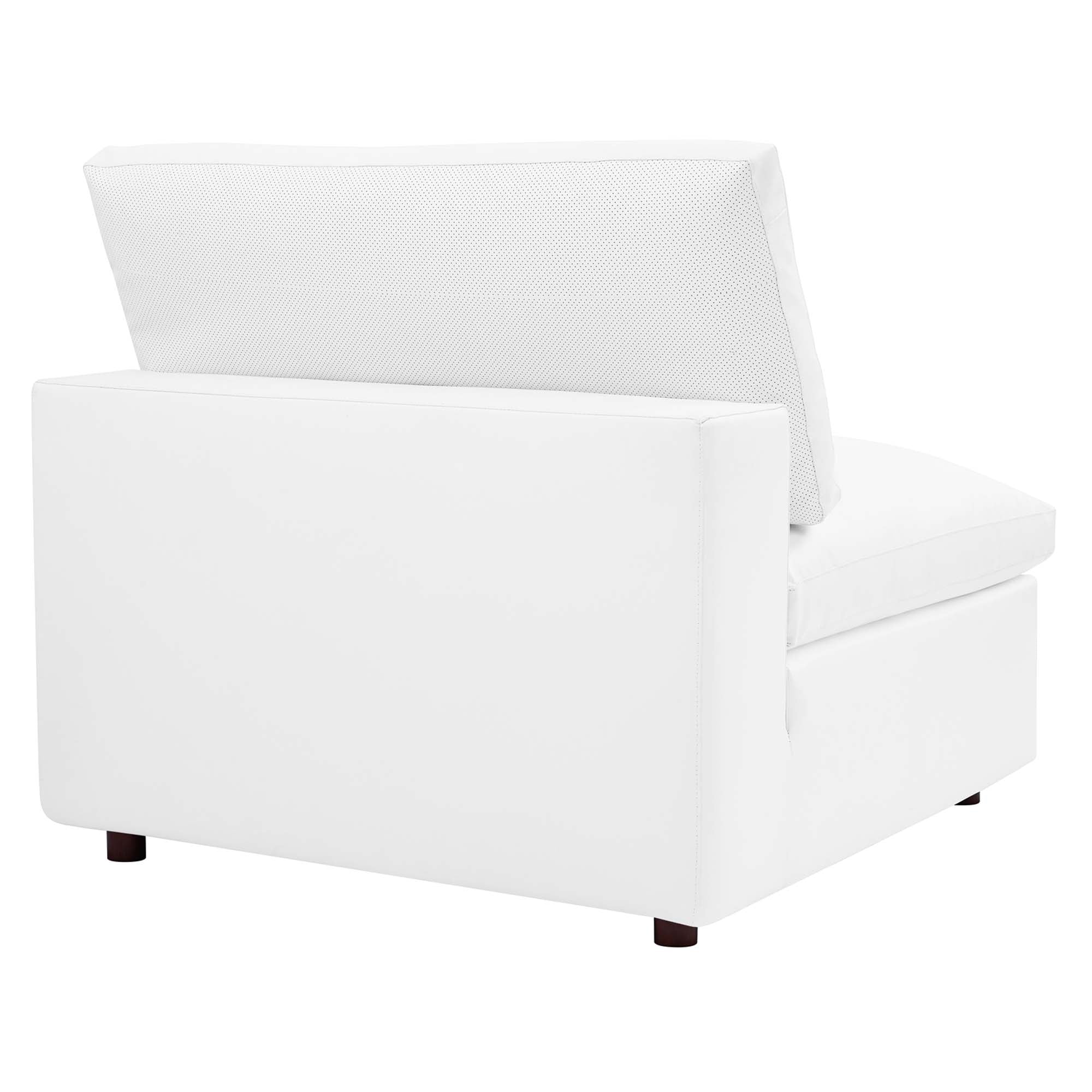 Chaise sans accoudoirs rembourrée en duvet Commix