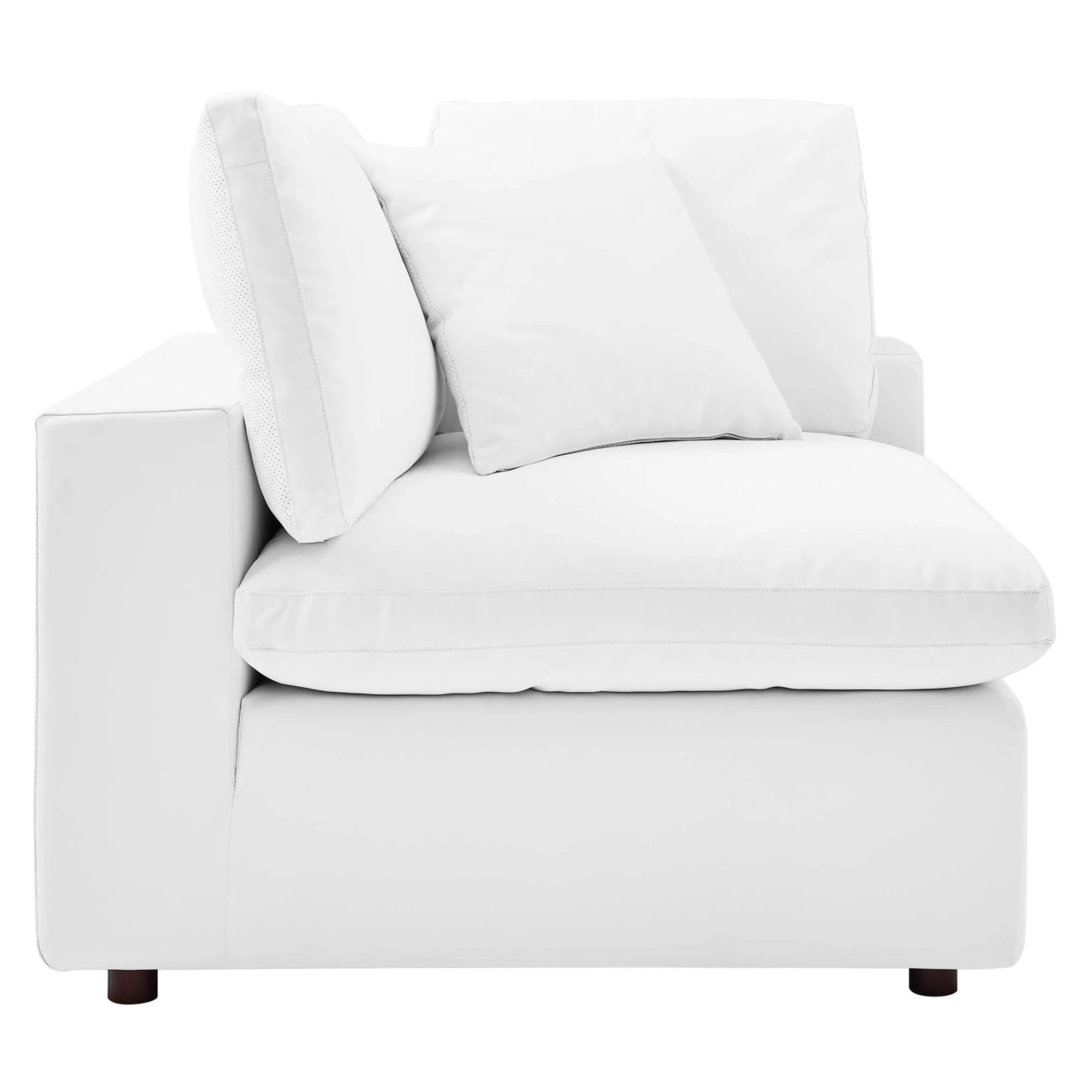 Chaise sans accoudoirs rembourrée en duvet Commix