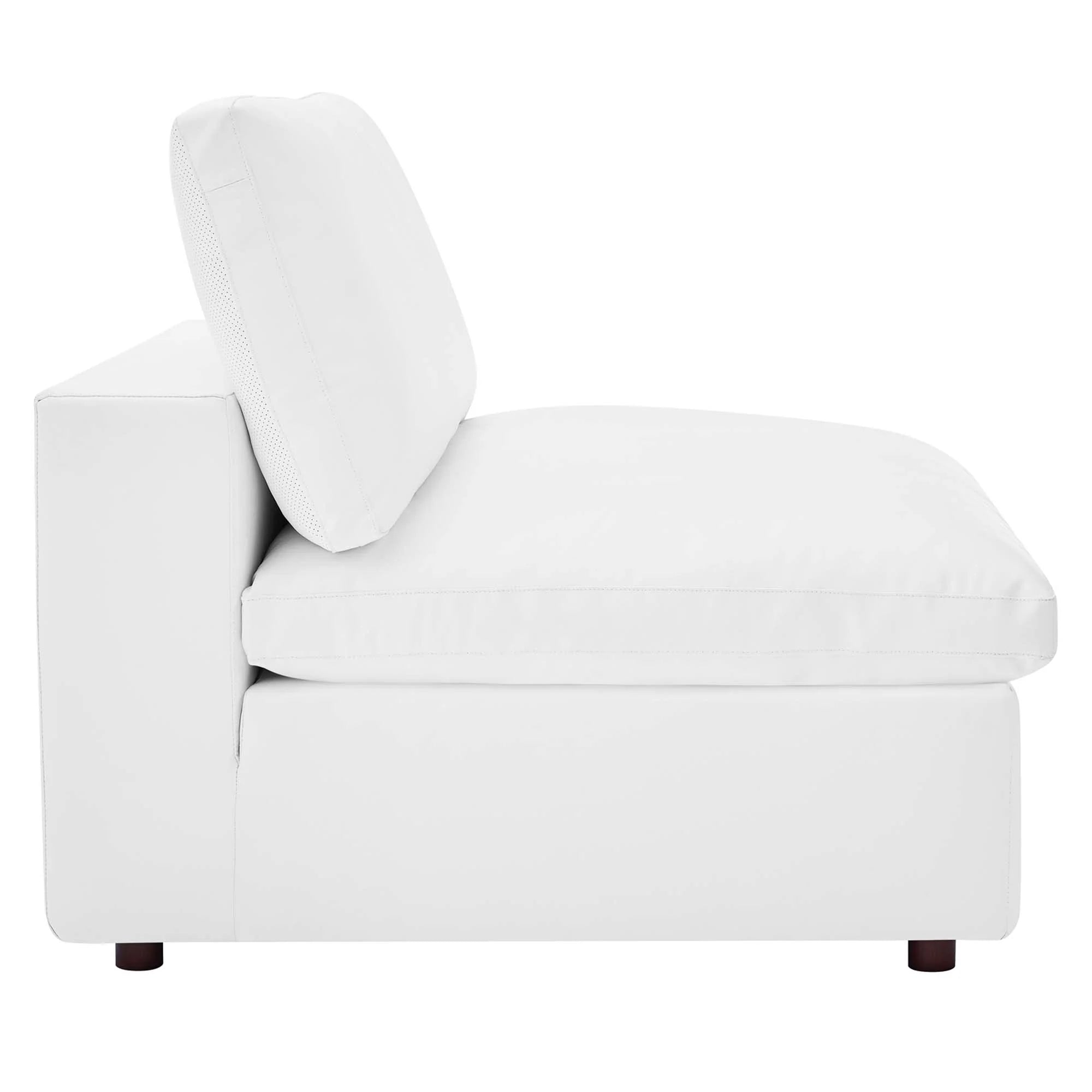 Chaise sans accoudoirs rembourrée en duvet Commix