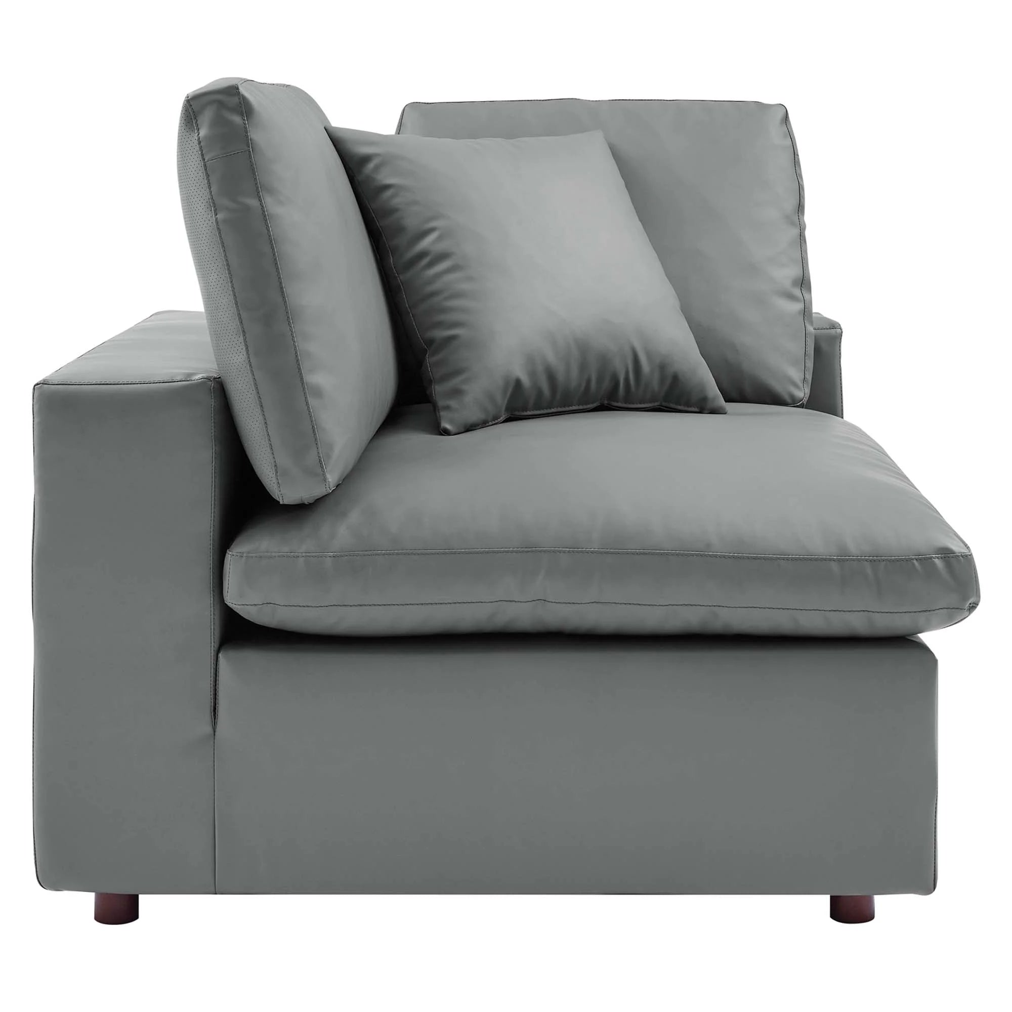 Chaise sans accoudoirs rembourrée en duvet Commix