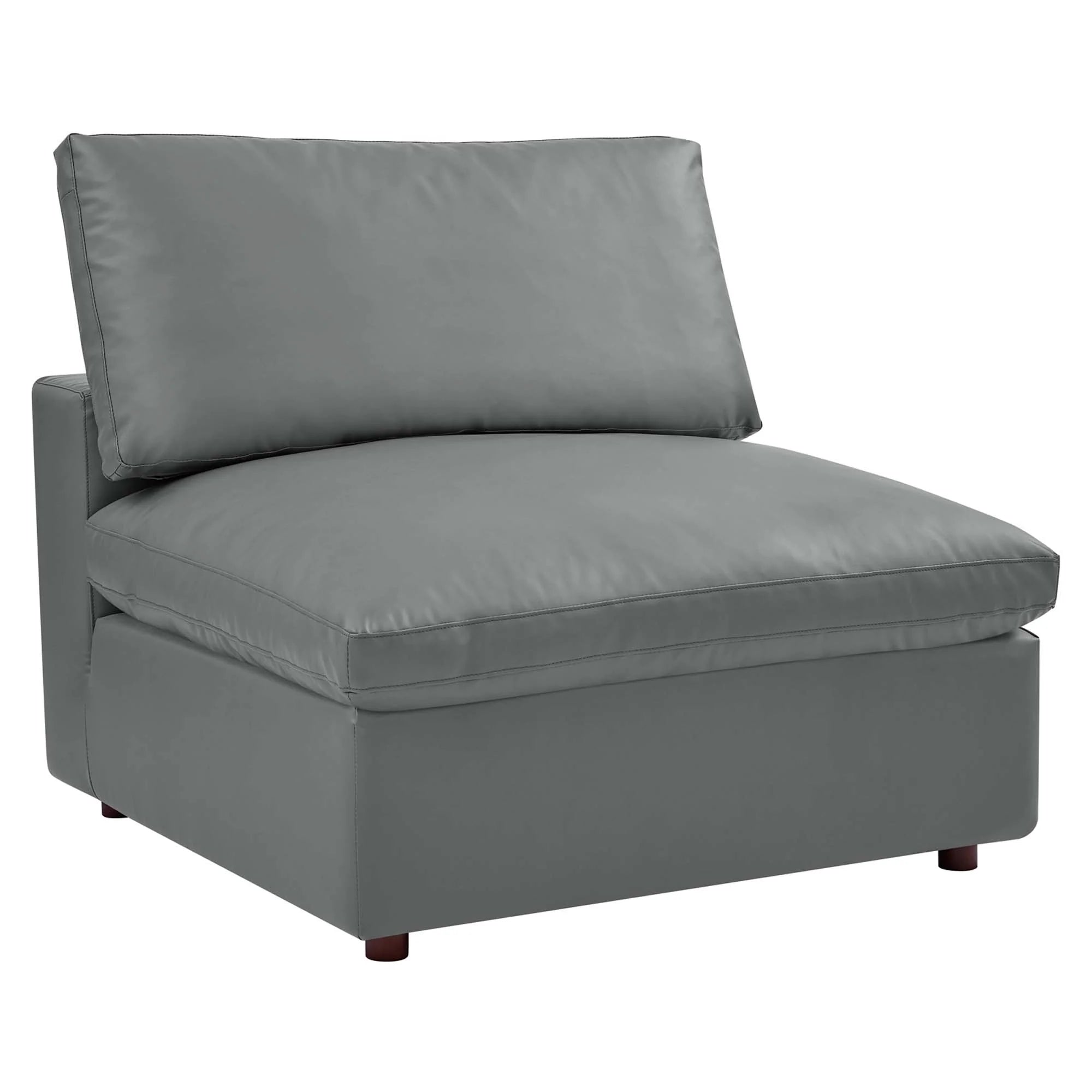 Chaise sans accoudoirs rembourrée en duvet Commix