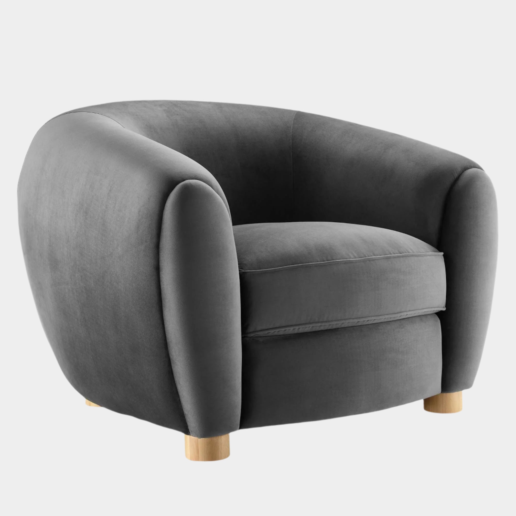 Fauteuil en velours Abundant Performance