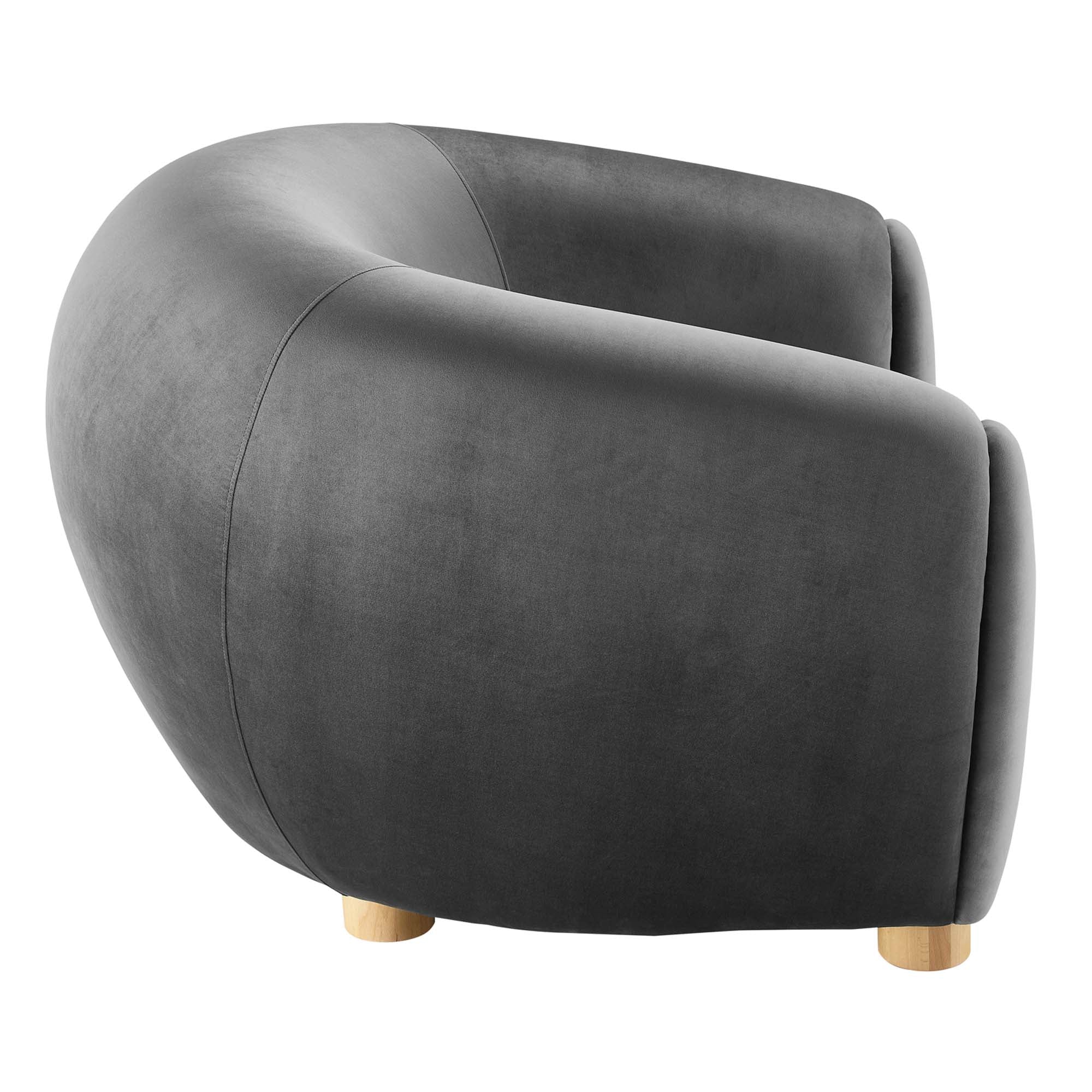 Fauteuil en velours Abundant Performance