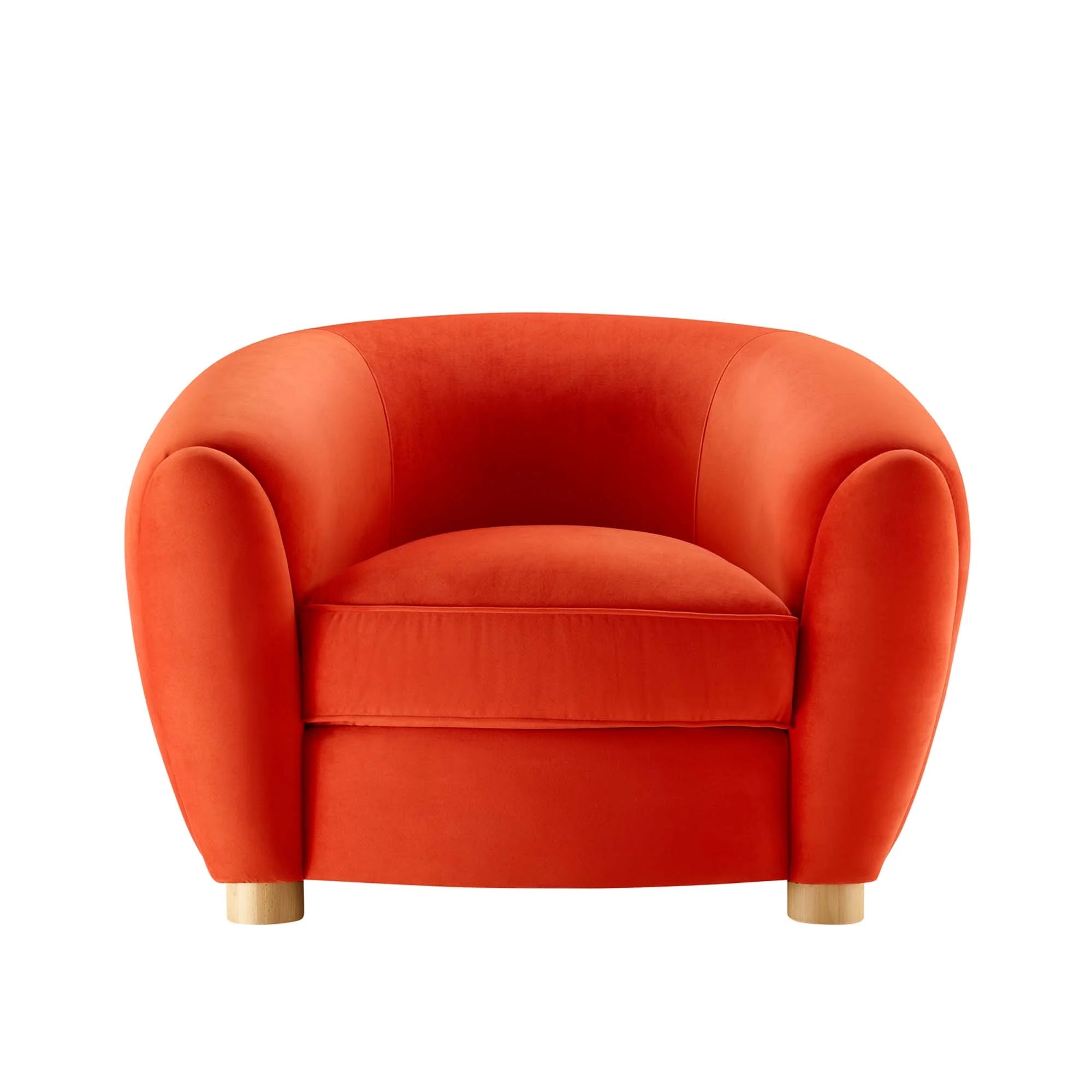 Fauteuil en velours Abundant Performance