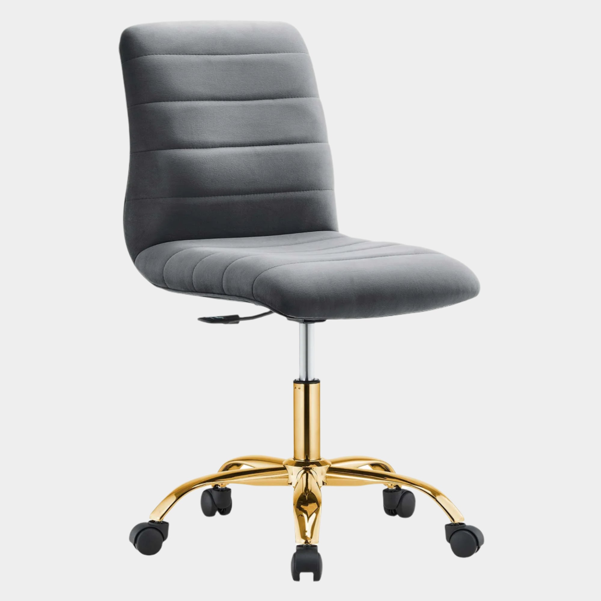 Ripple Armless Performance Velvet Office Chair