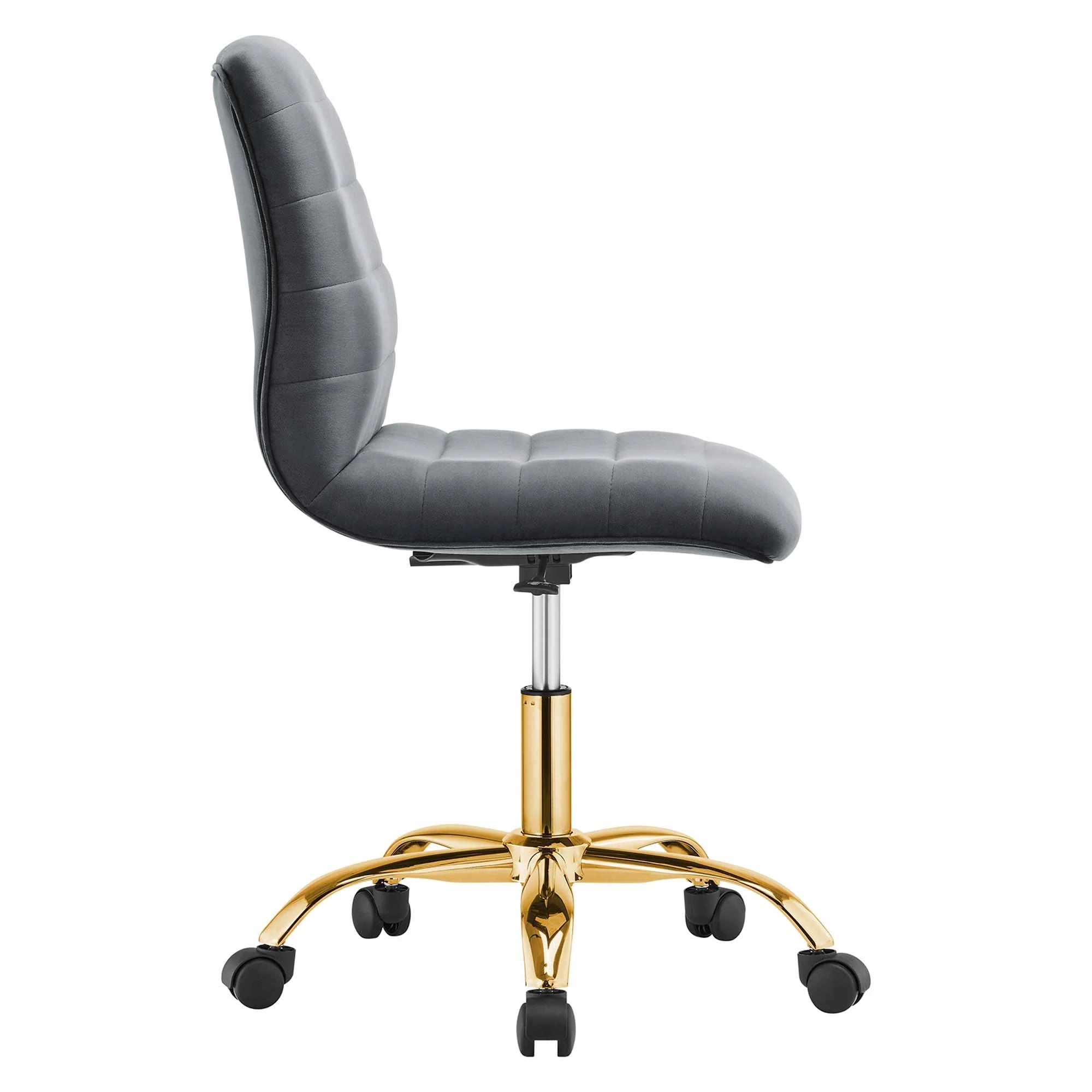 Ripple Armless Performance Velvet Office Chair