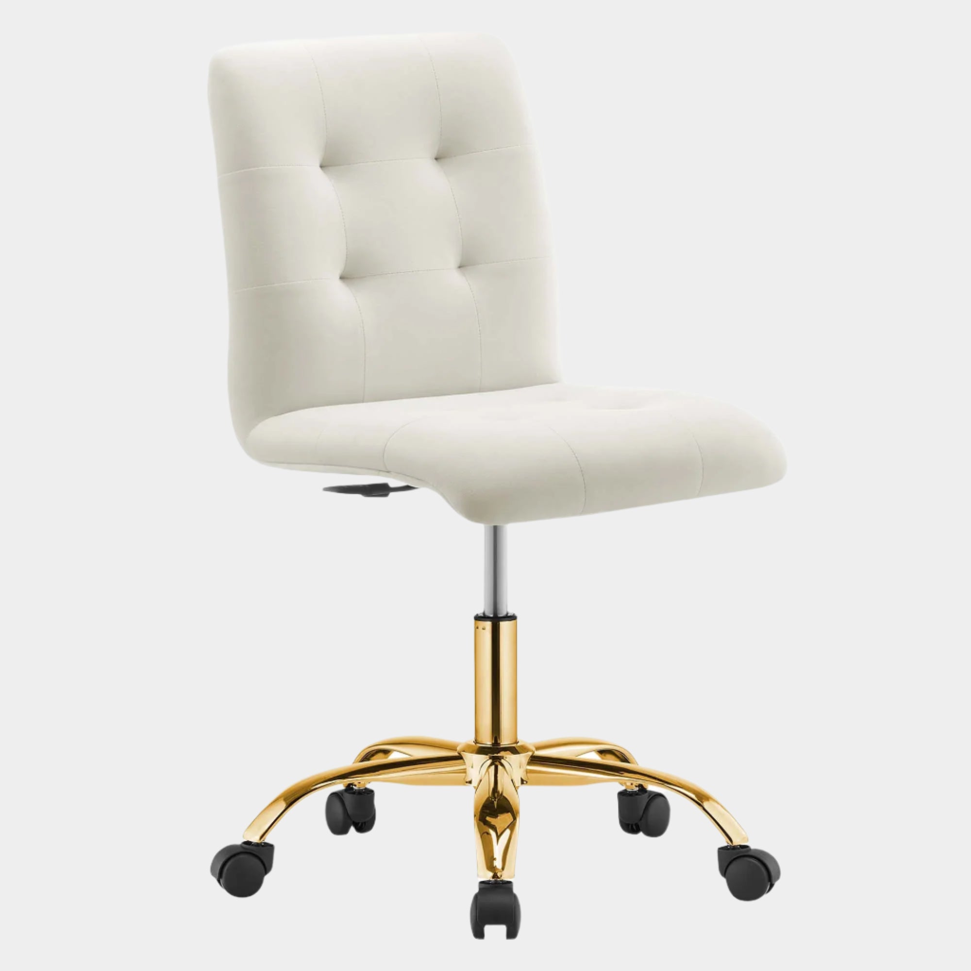 Prim Armless Performance Velvet Office Chair