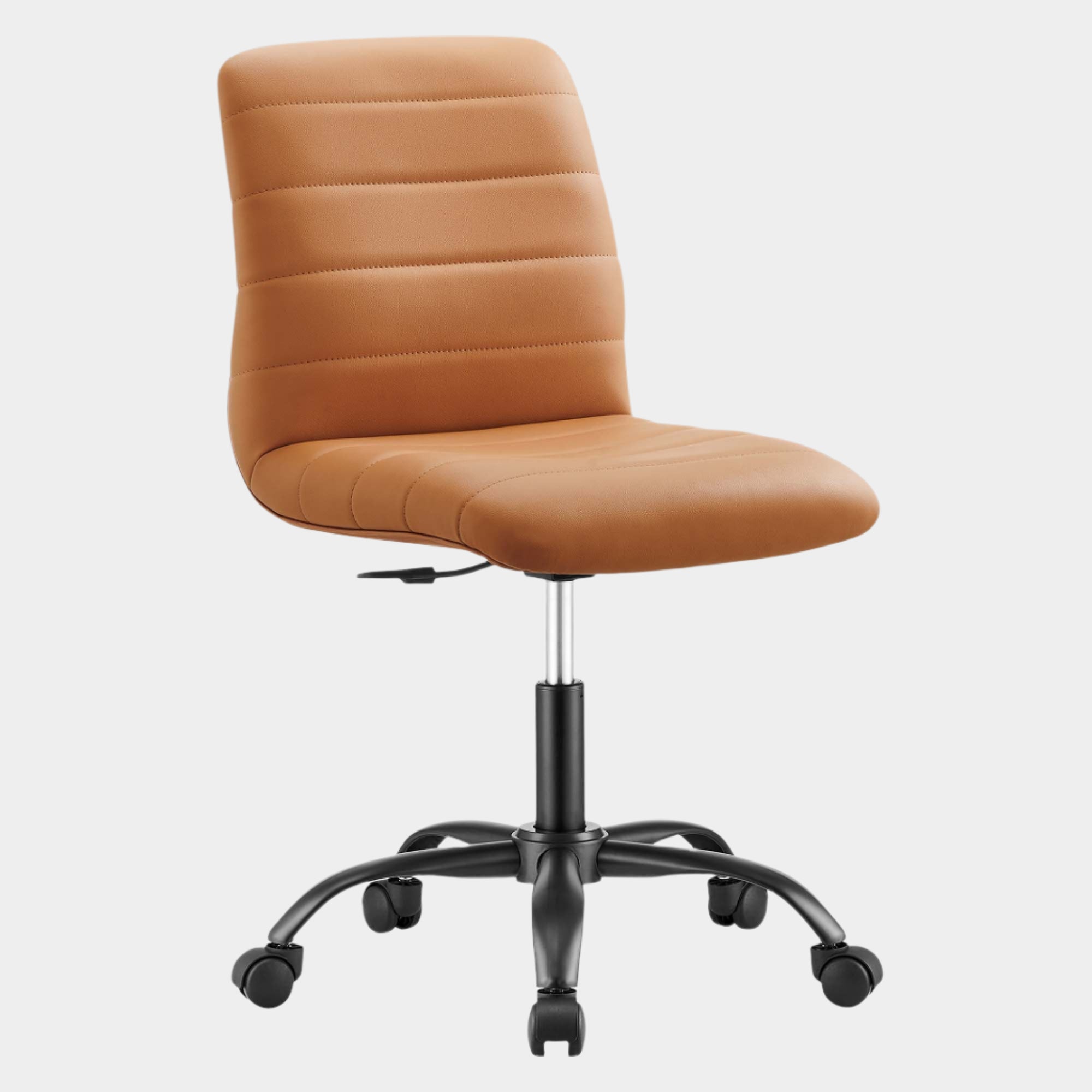 Ripple Armless Vegan Leather Office Chair