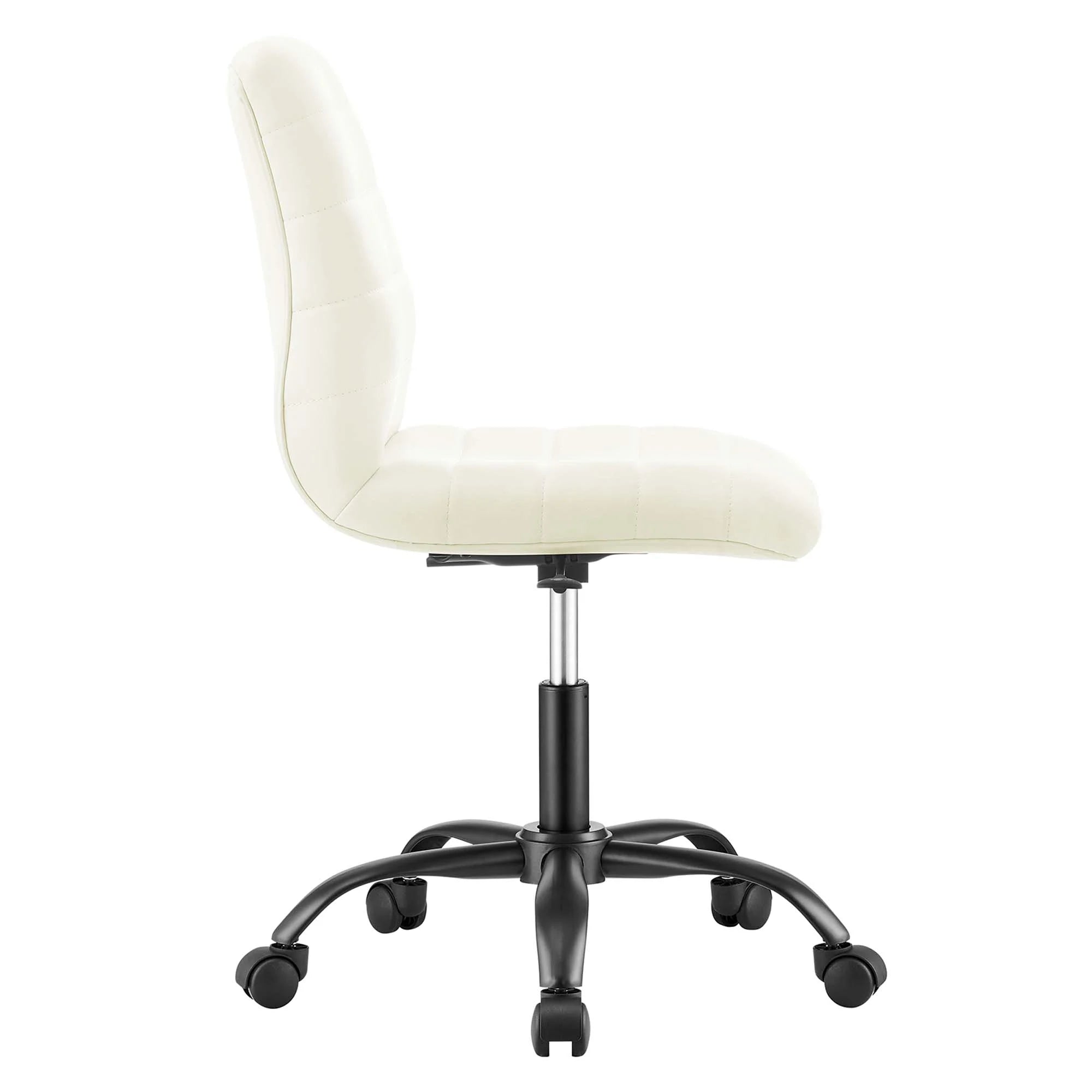 Ripple Armless Vegan Leather Office Chair