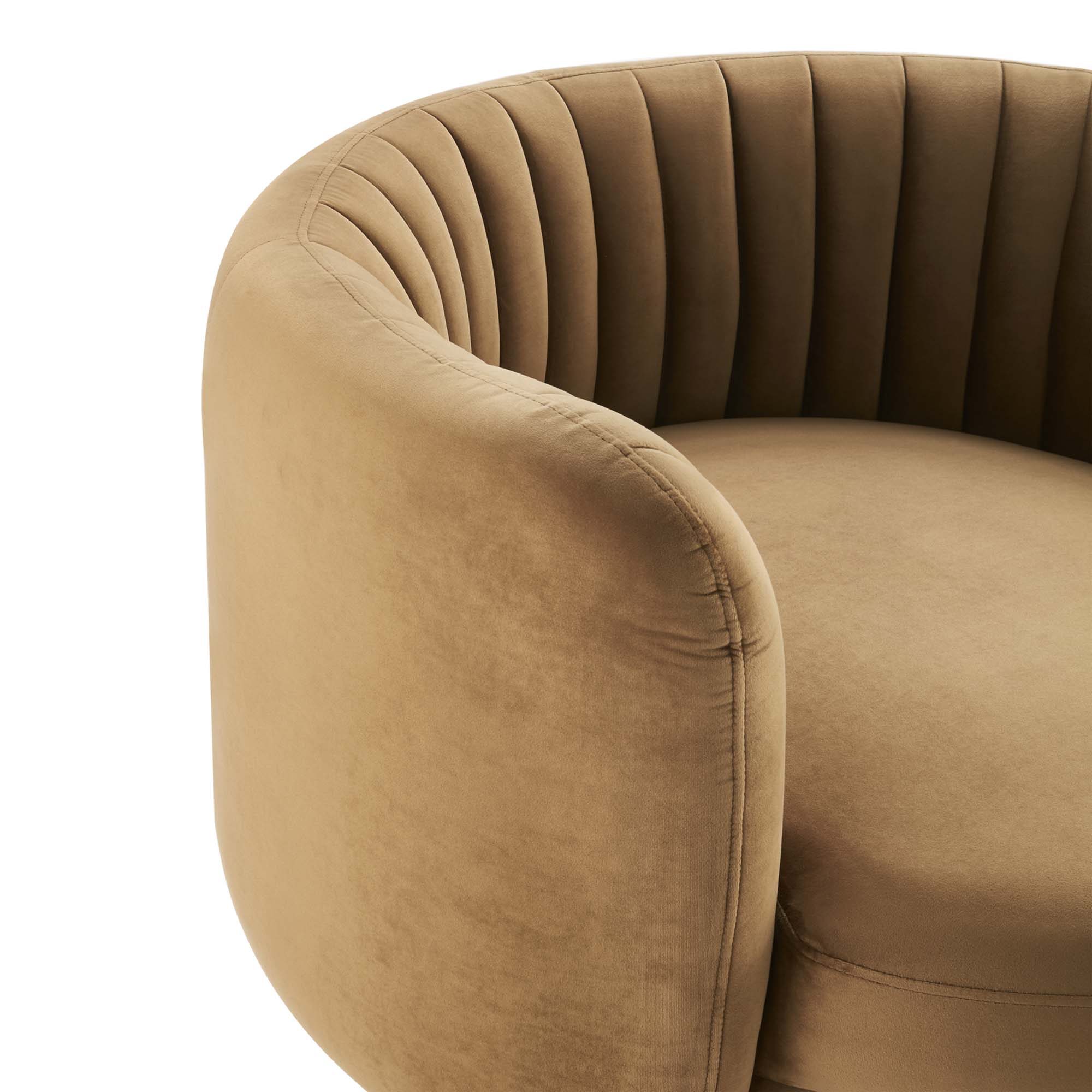 Embrace Tufted Performance Velvet Swivel Chair