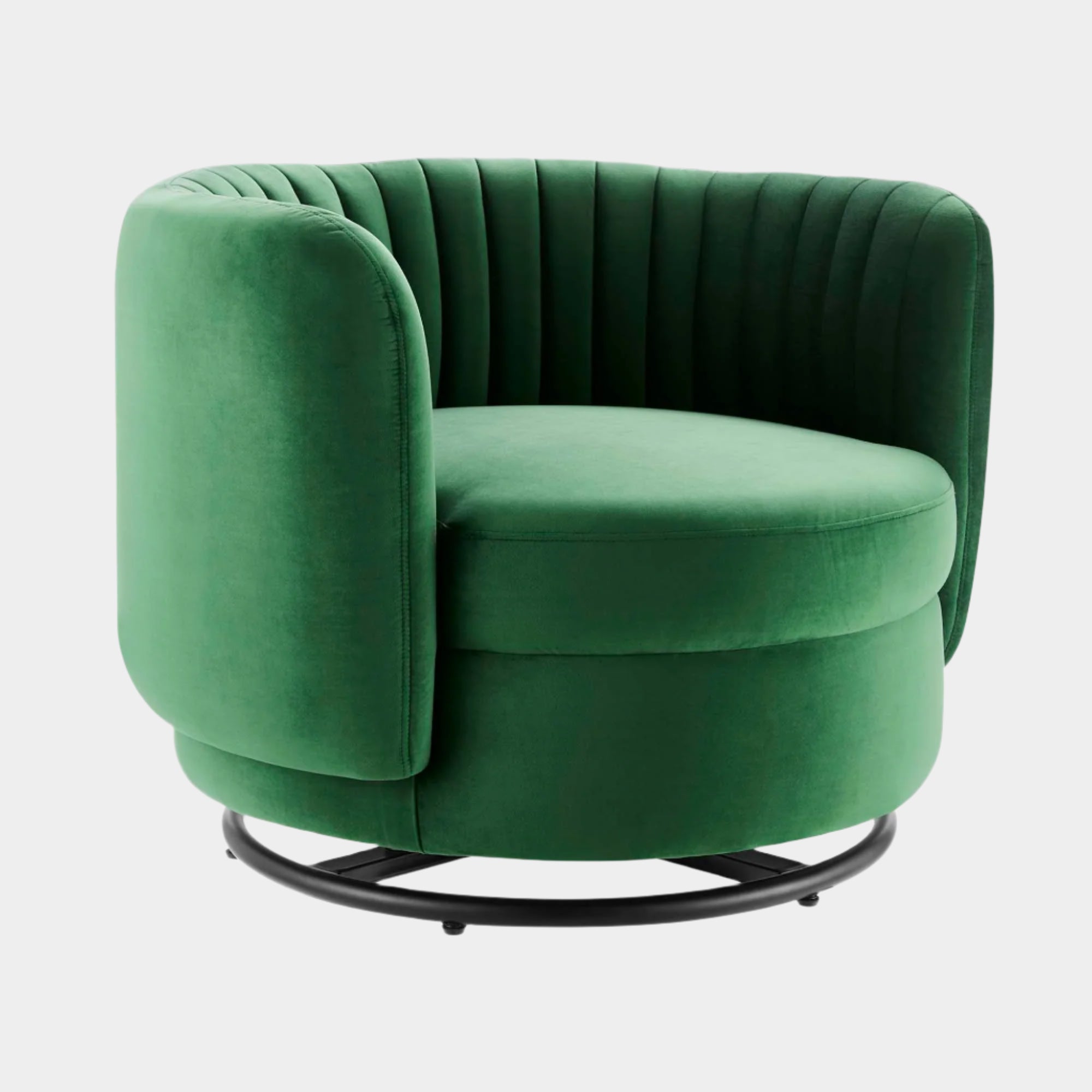 Embrace Tufted Performance Velvet Swivel Chair