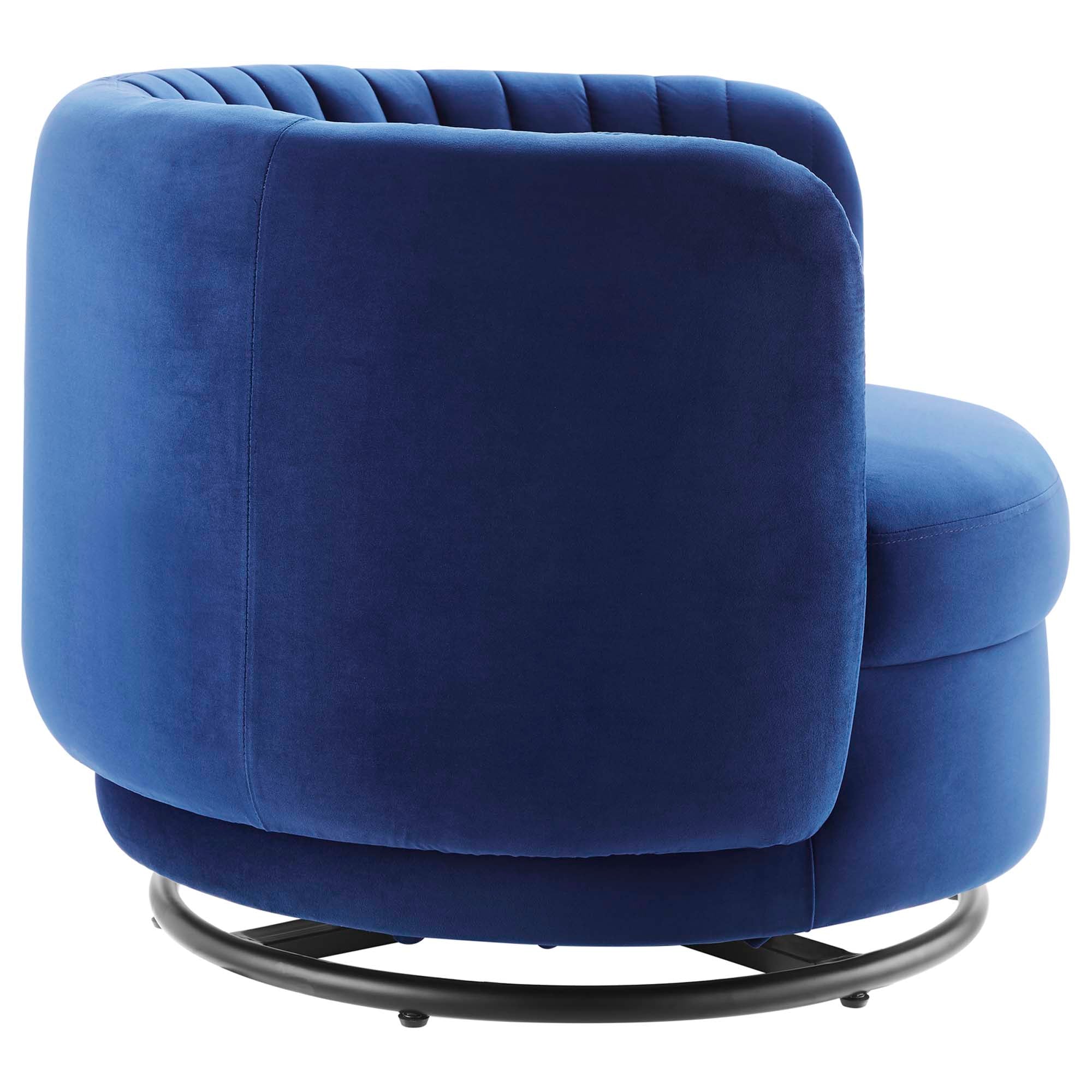 Embrace Tufted Performance Velvet Swivel Chair