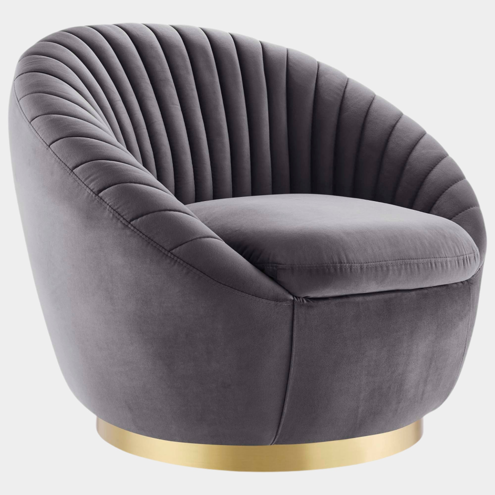 Whirr Tufted Performance Velvet Swivel Chair