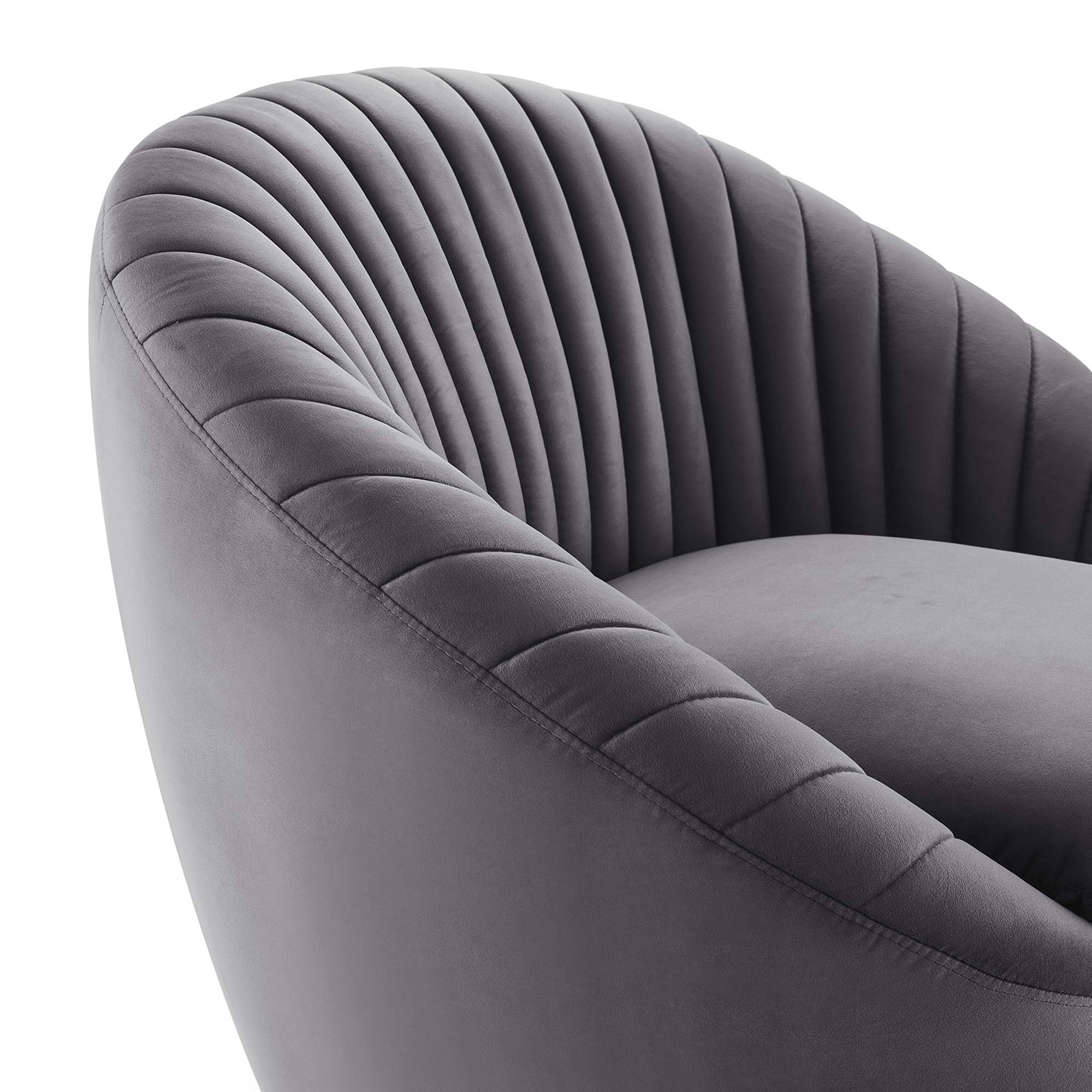 Whirr Tufted Performance Velvet Swivel Chair