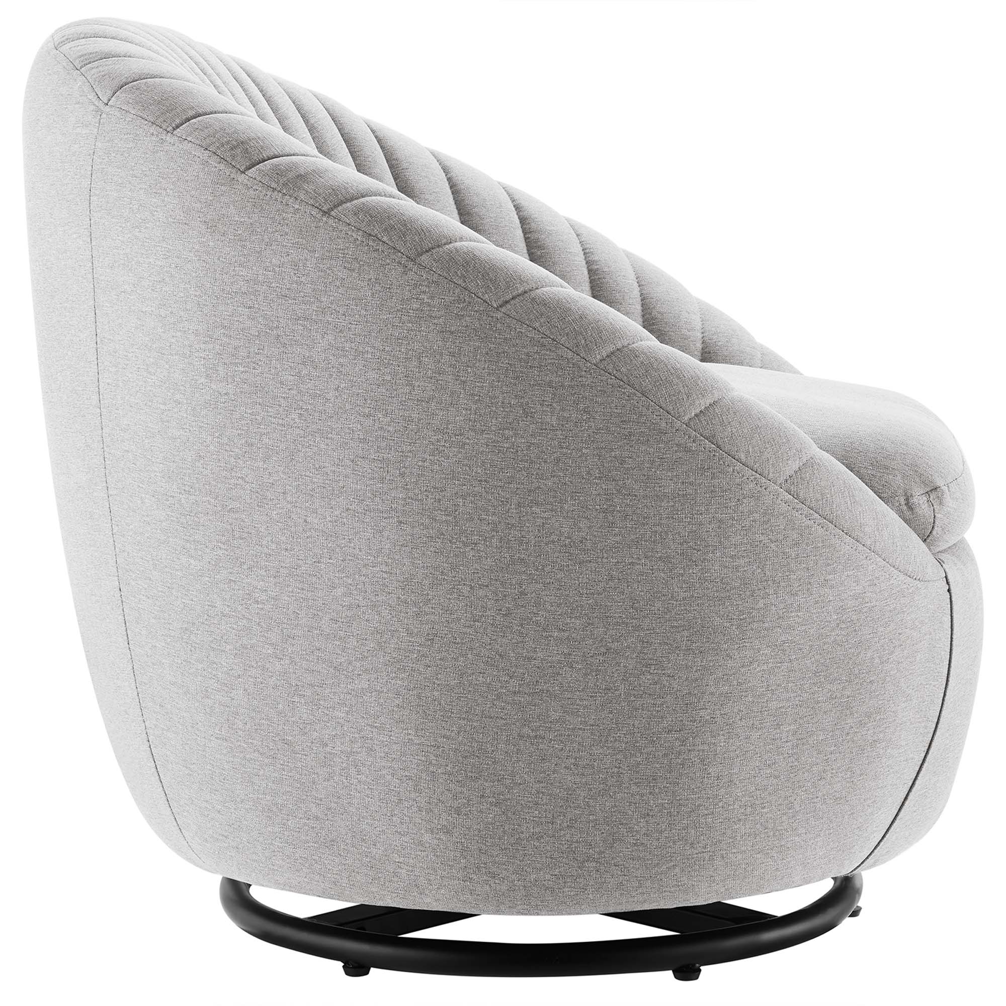 Chaise pivotante en tissu capitonné Whirr 