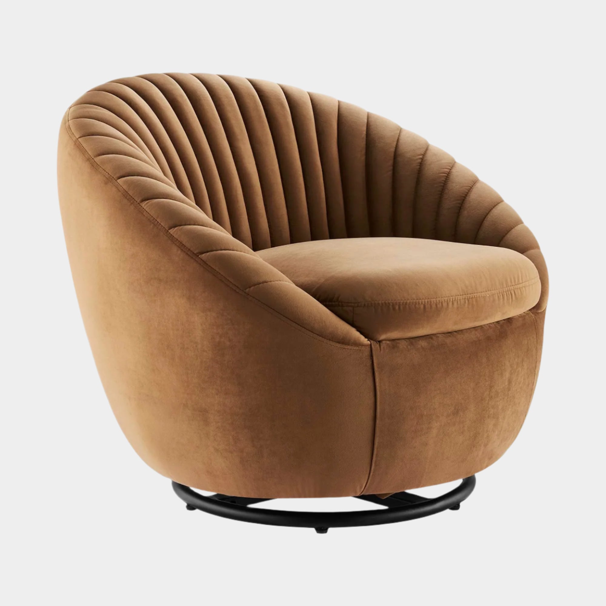 Whirr Tufted Performance Velvet Swivel Chair