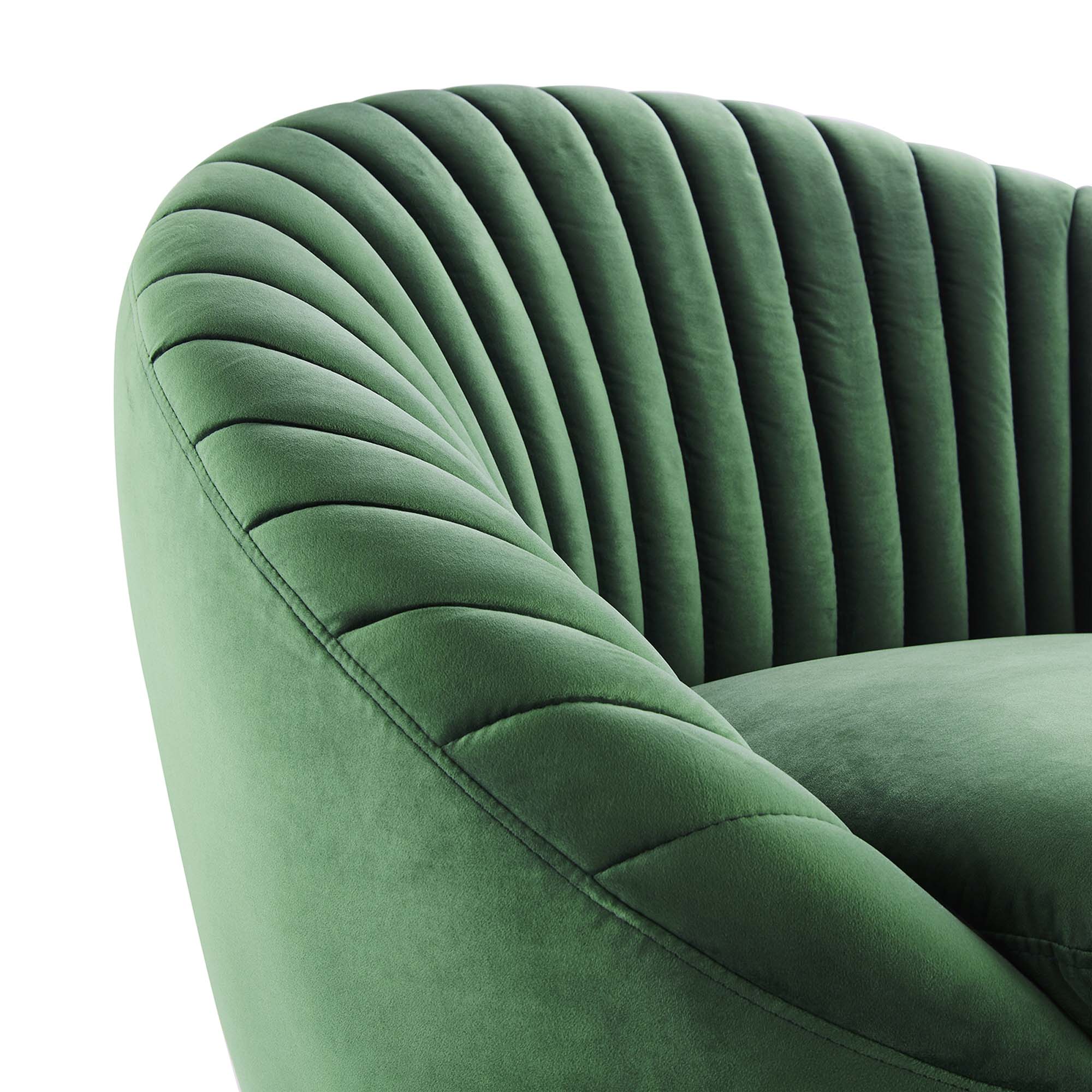 Whirr Tufted Performance Velvet Swivel Chair