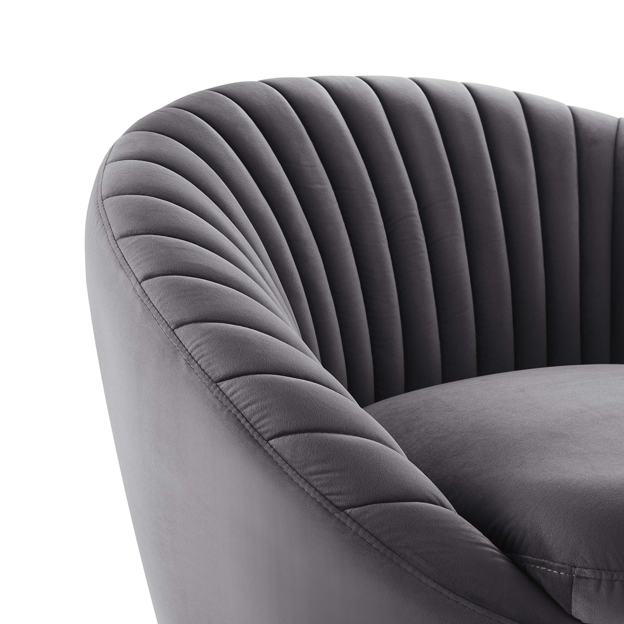 Whirr Tufted Performance Velvet Swivel Chair