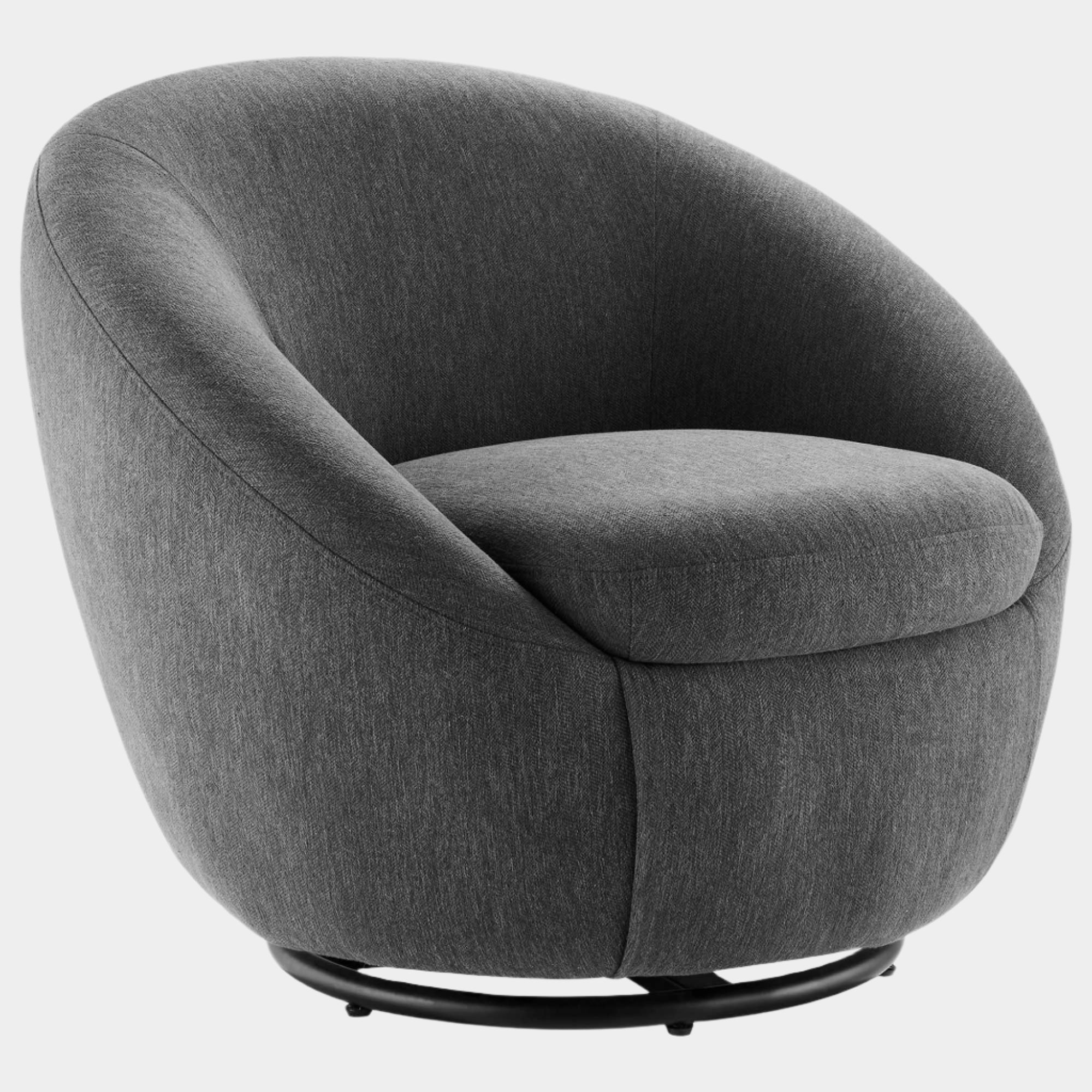 Buttercup Upholstered Fabric Swivel Chair