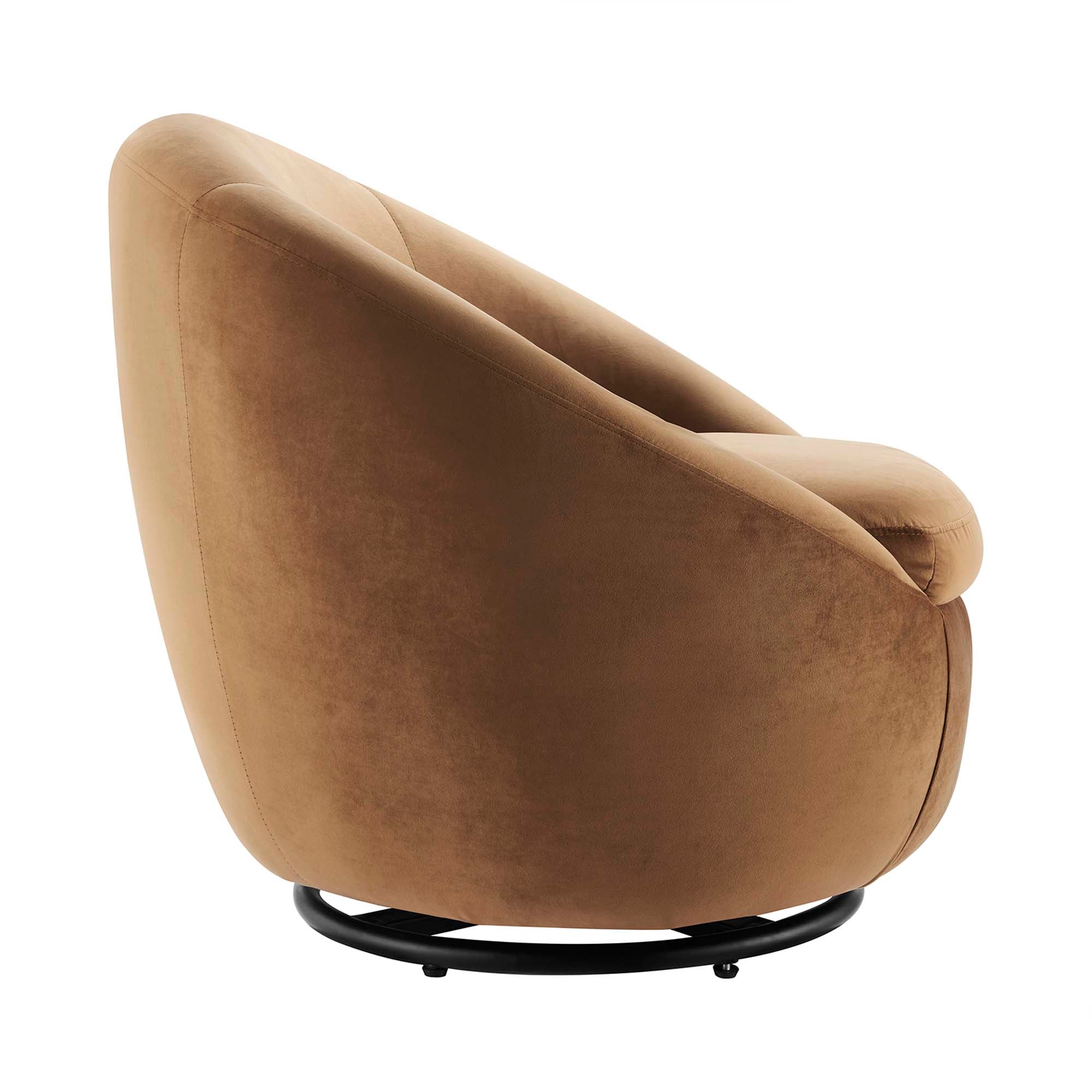 Buttercup Performance Velvet Swivel Chair