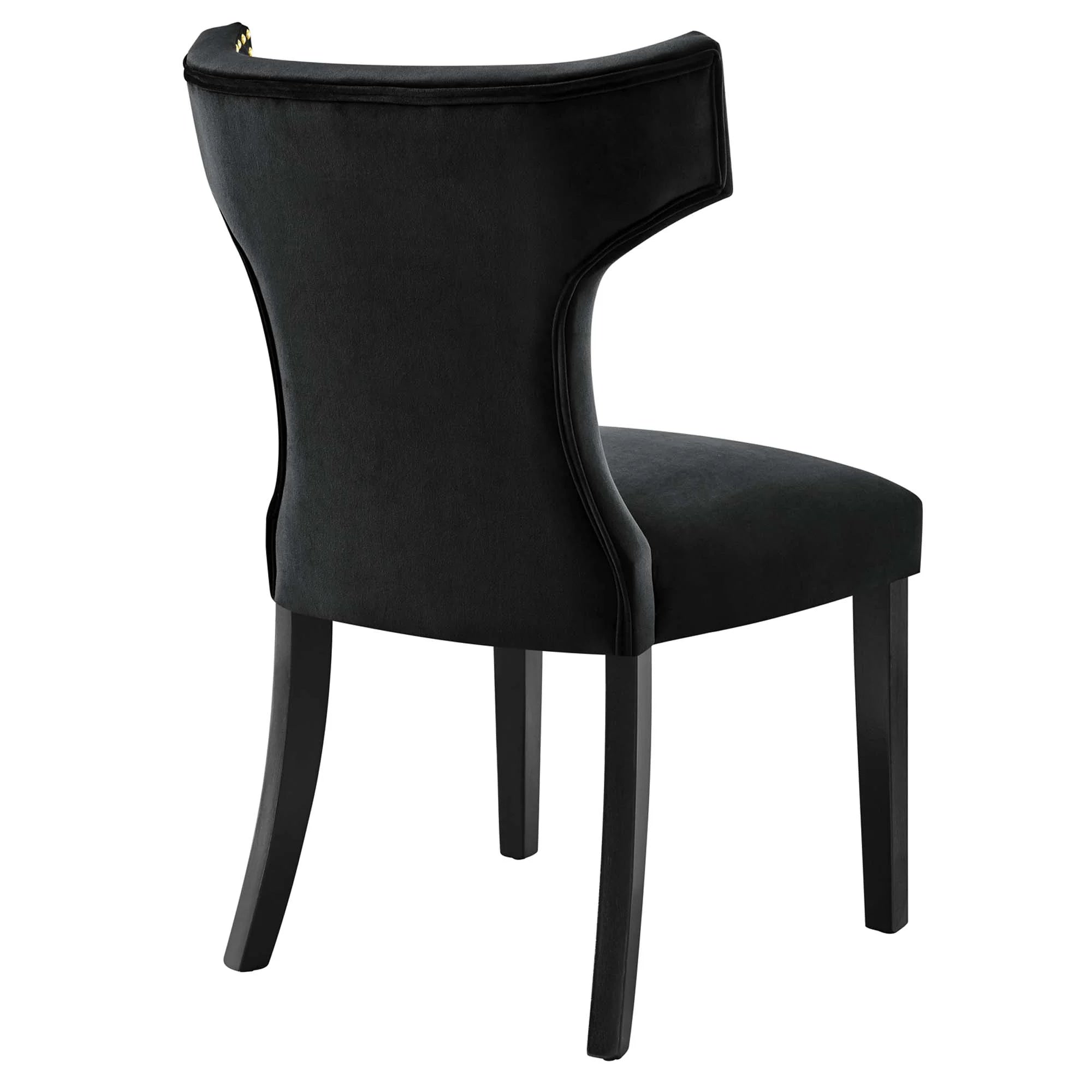 Curve Performance Velvet Dining Chairs - Set of 2