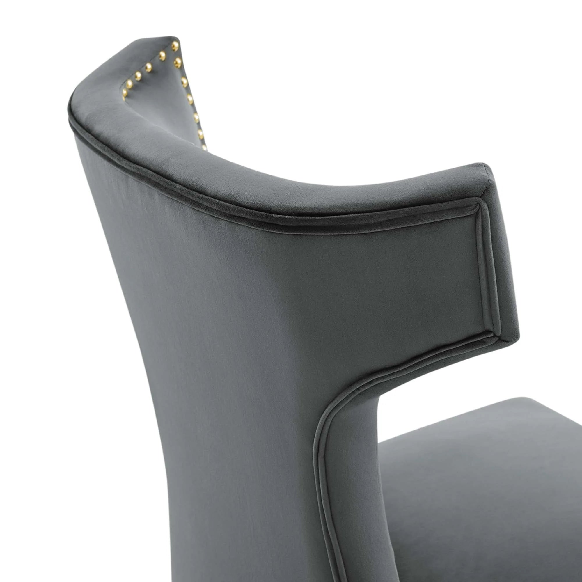 Curve Performance Velvet Dining Chairs - Set of 2