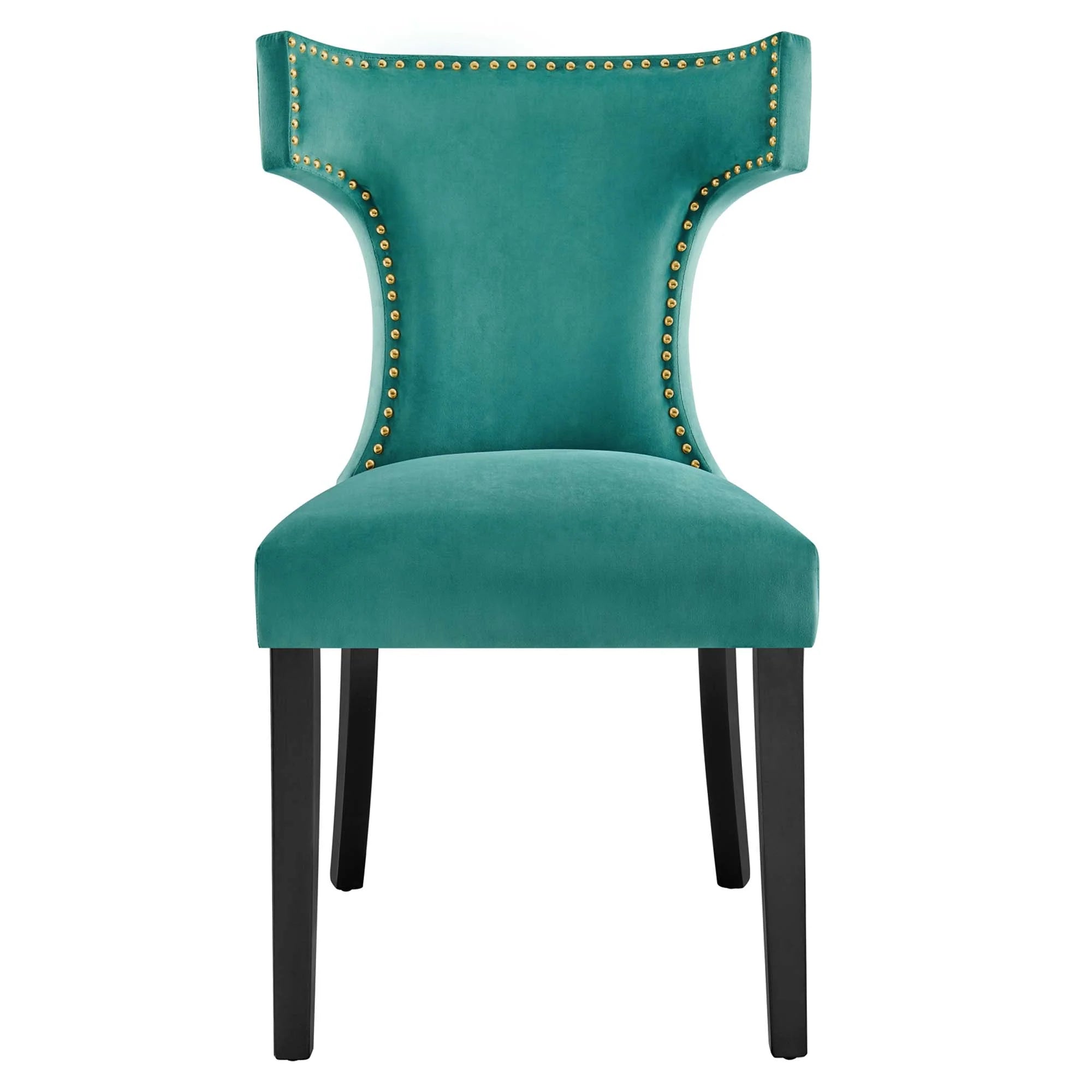 Curve Performance Velvet Dining Chairs - Set of 2