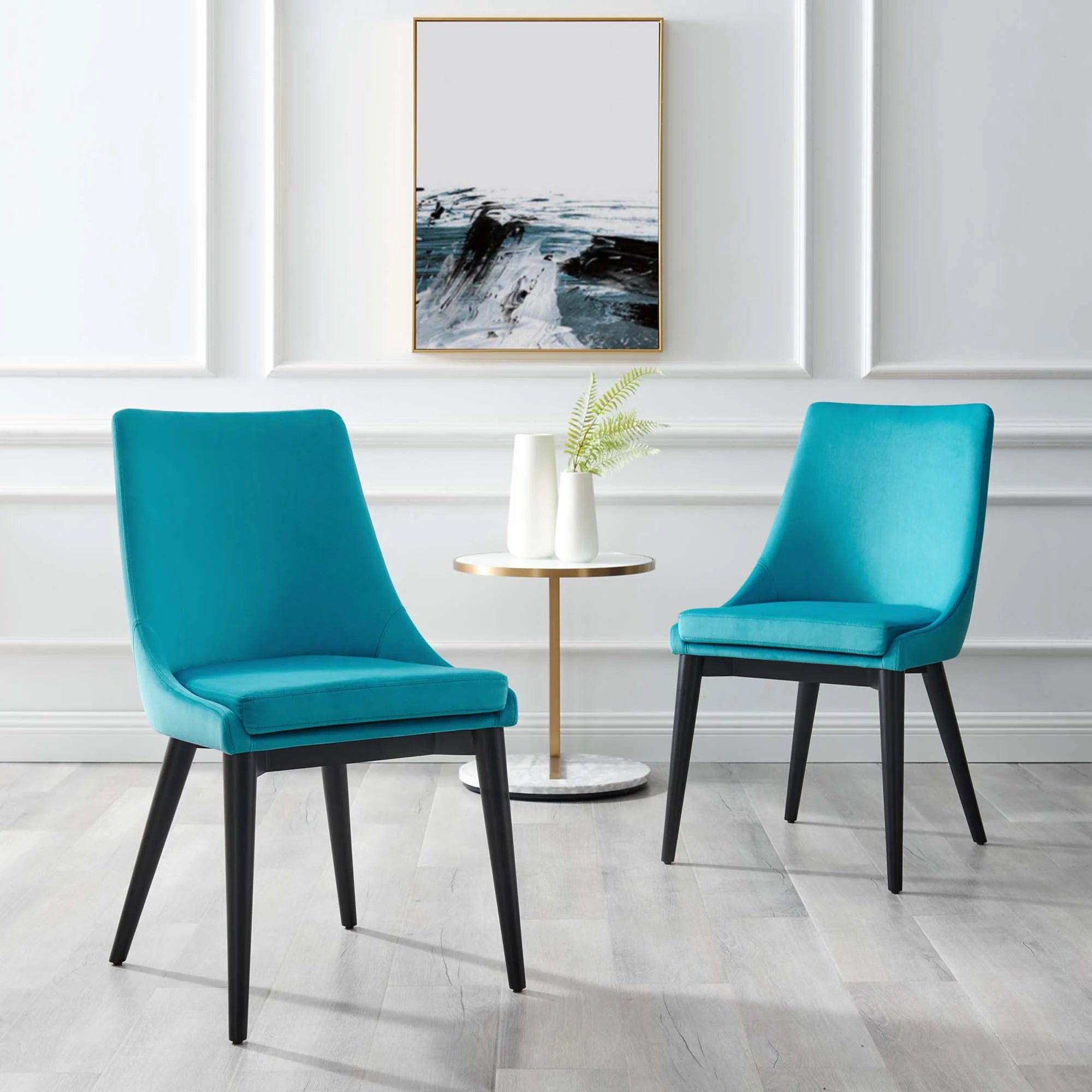 Viscount Performance Velvet Dining Chair