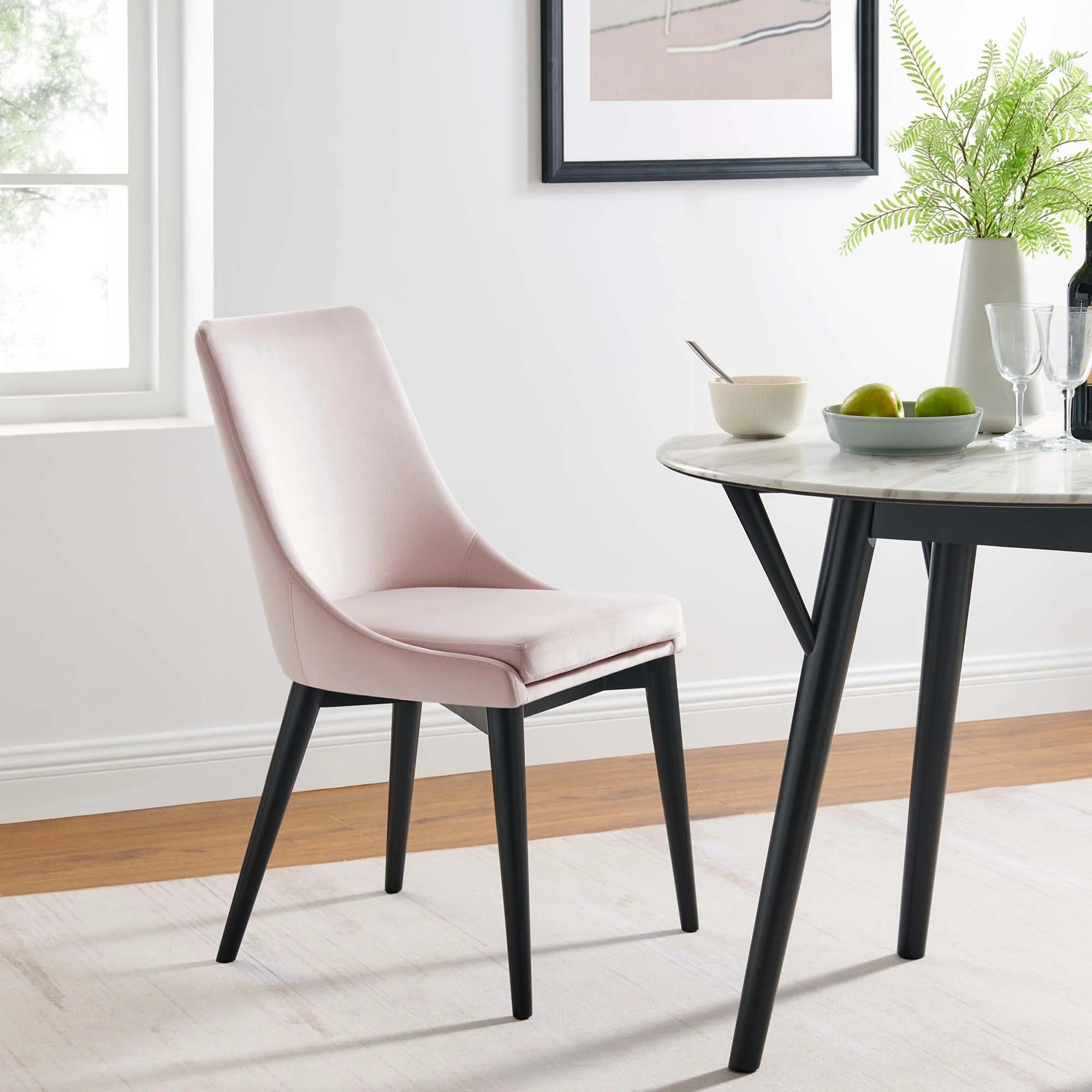 Viscount Performance Velvet Dining Chair