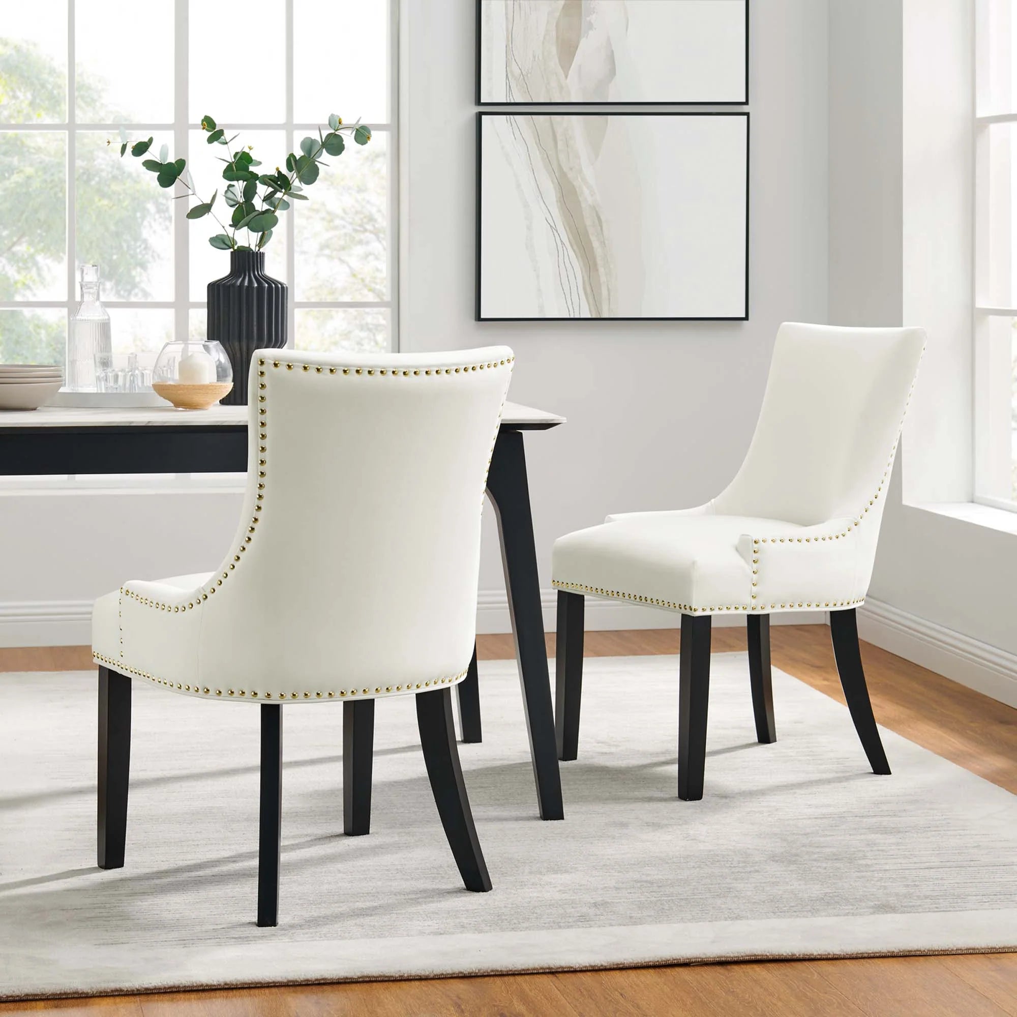 Marquis Performance Velvet Dining Chairs - Set of 2