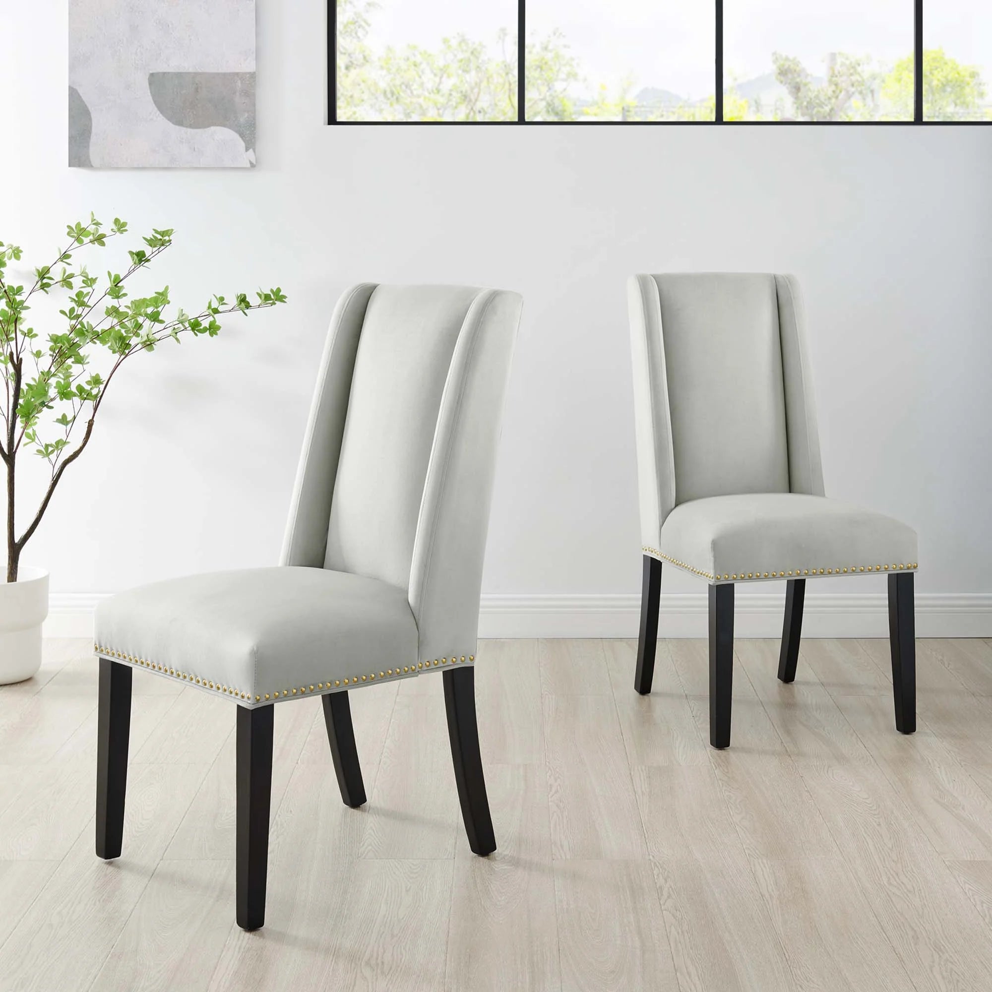 Baron Performance Velvet Dining Chairs - Set of 2