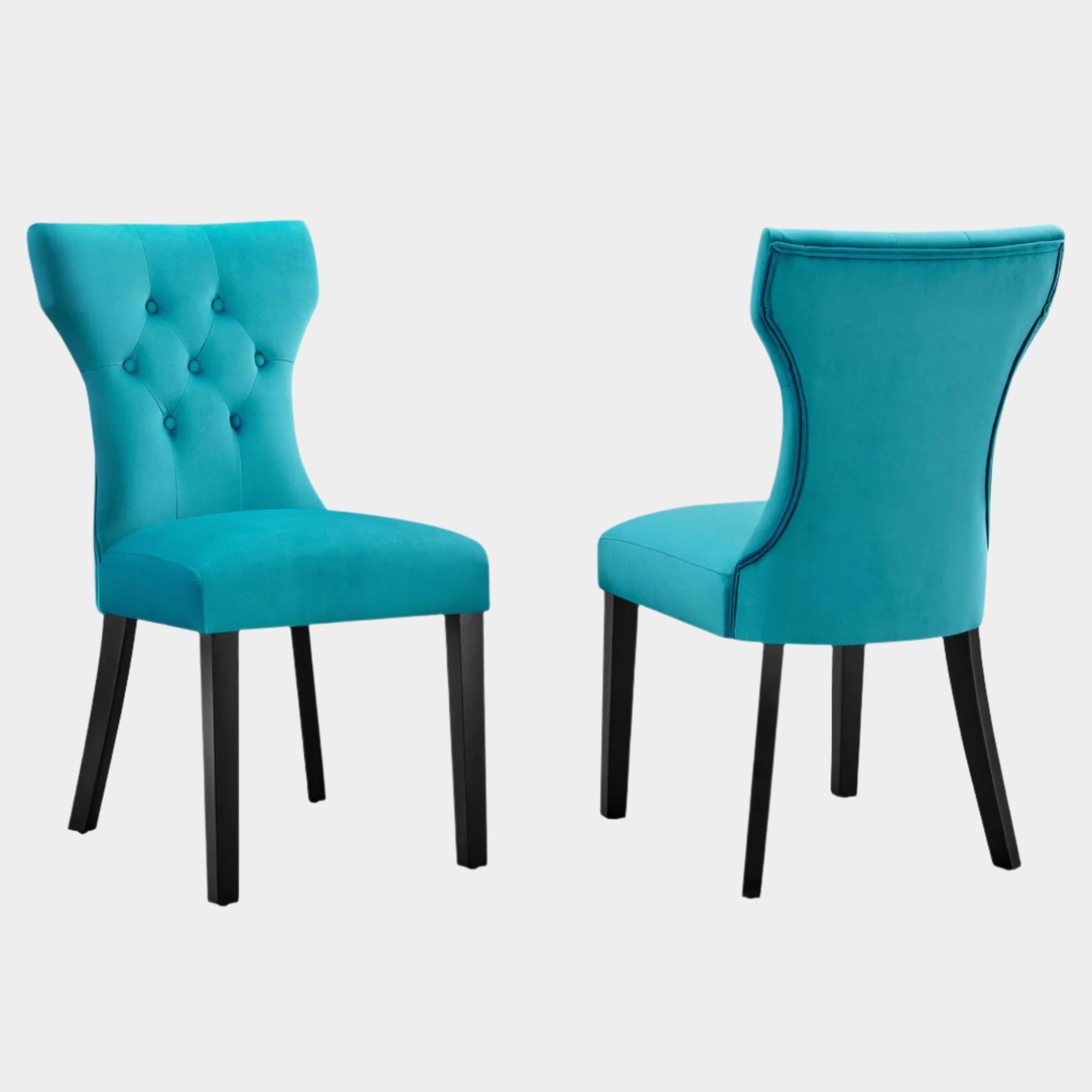 Silhouette Performance Velvet Dining Chairs - Set of 2