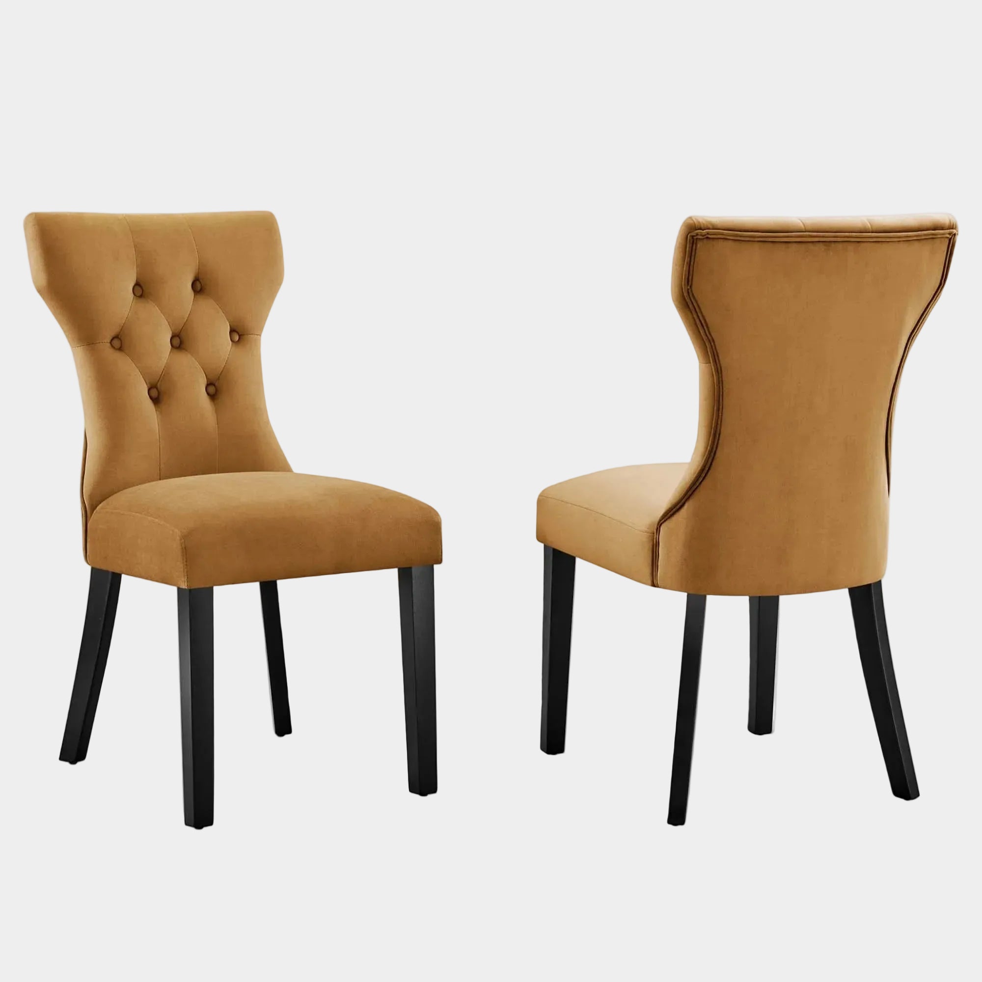 Silhouette Performance Velvet Dining Chairs Set of 2