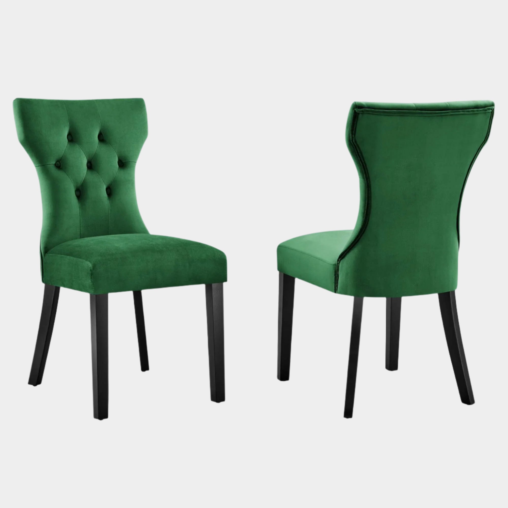 Silhouette Performance Velvet Dining Chairs - Set of 2