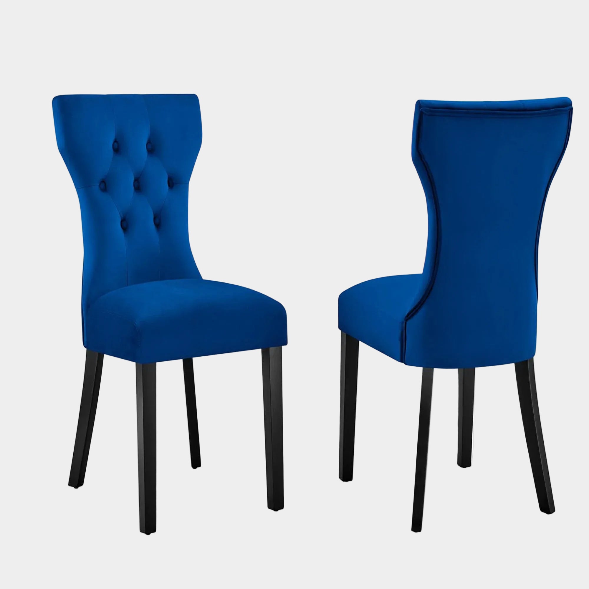 Silhouette Performance Velvet Dining Chairs Set of 2