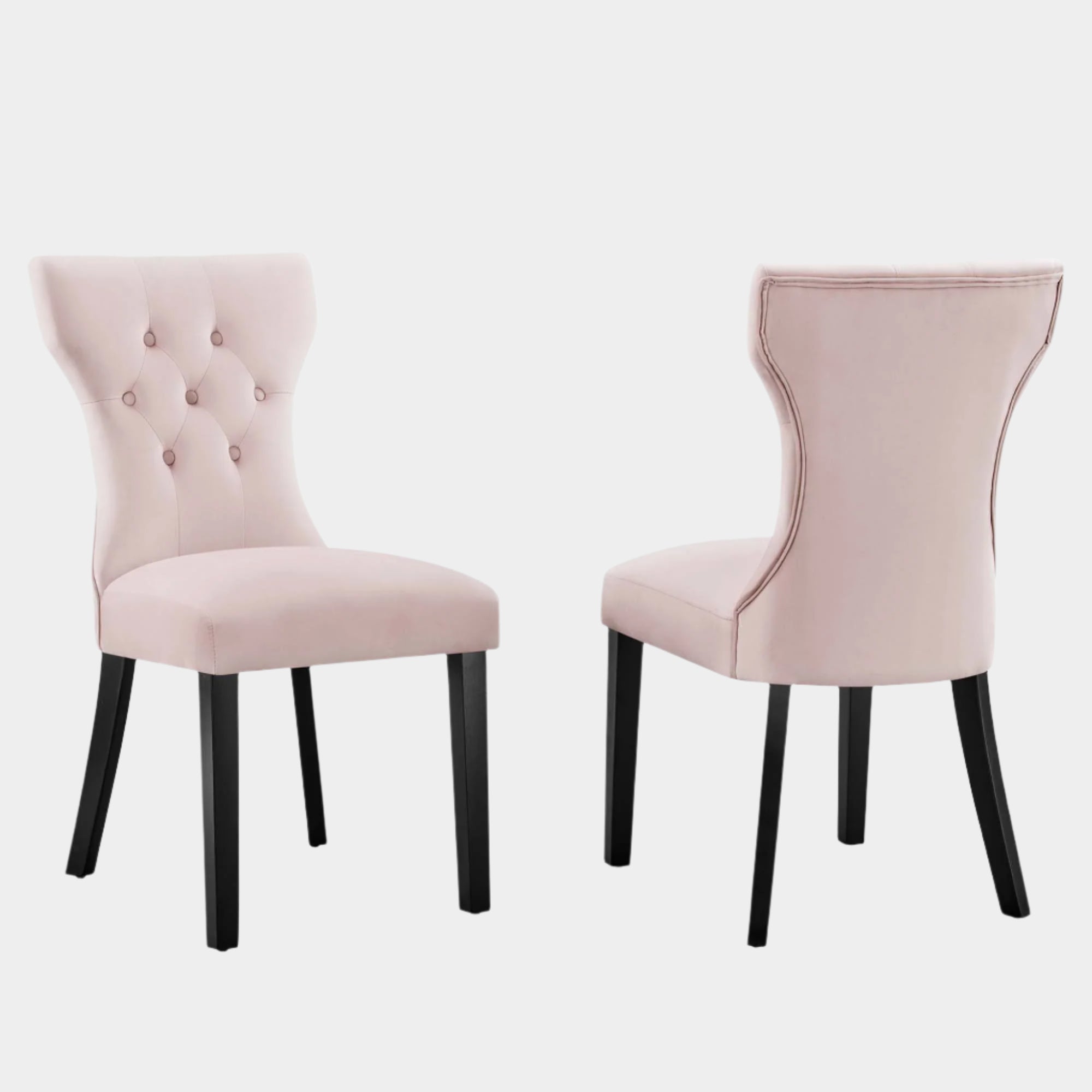 Silhouette Performance Velvet Dining Chairs - Set of 2