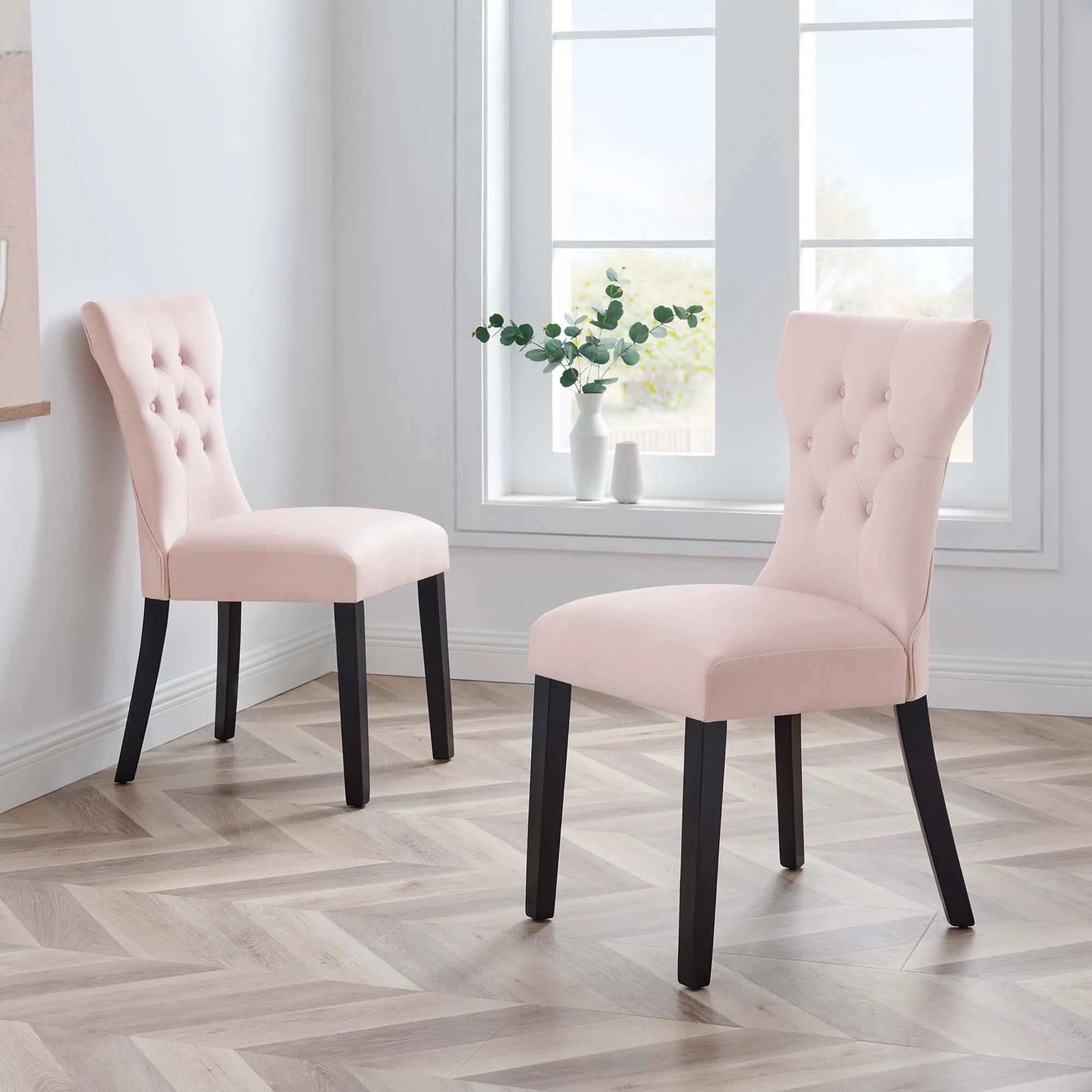 Silhouette Performance Velvet Dining Chairs - Set of 2