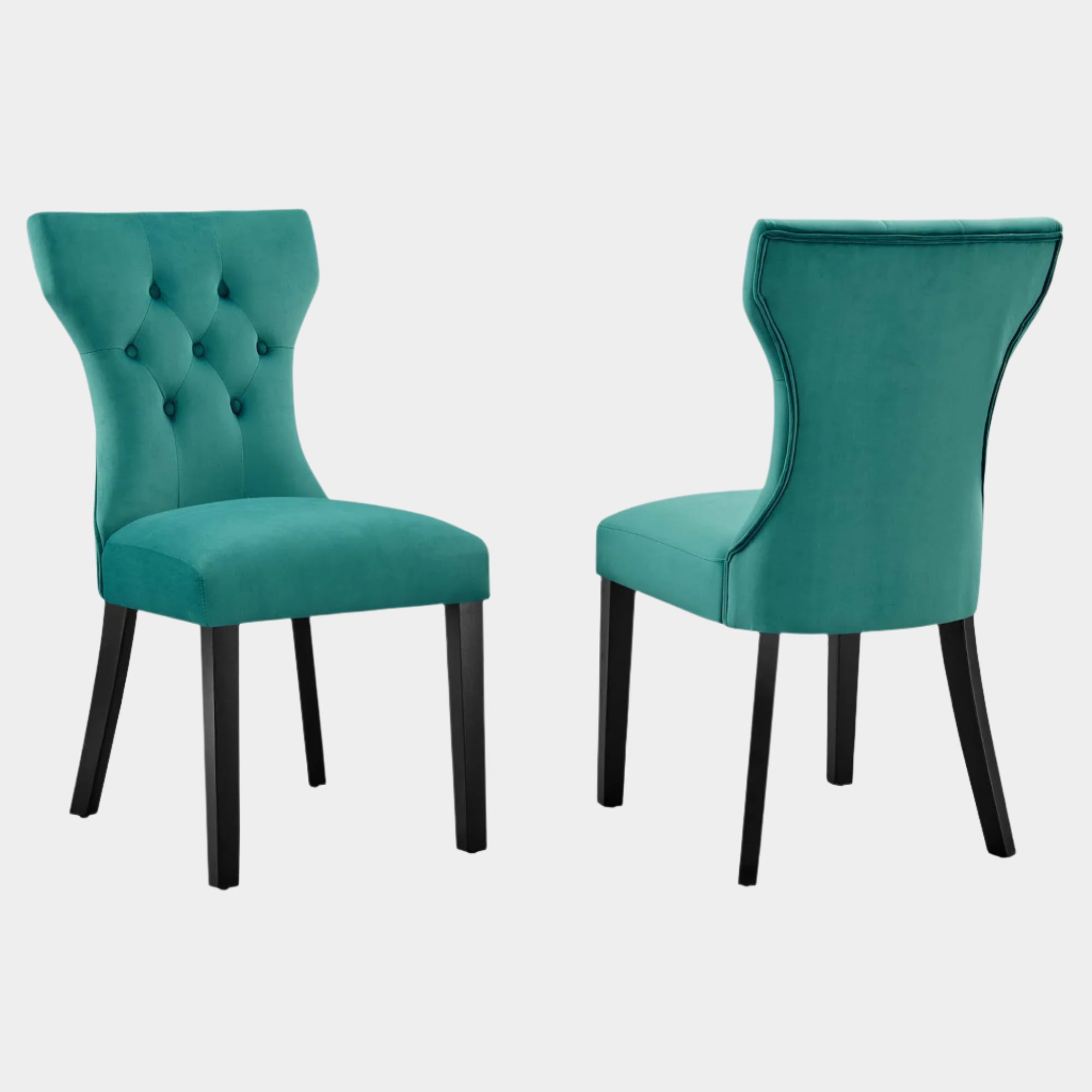 Silhouette Performance Velvet Dining Chairs - Set of 2