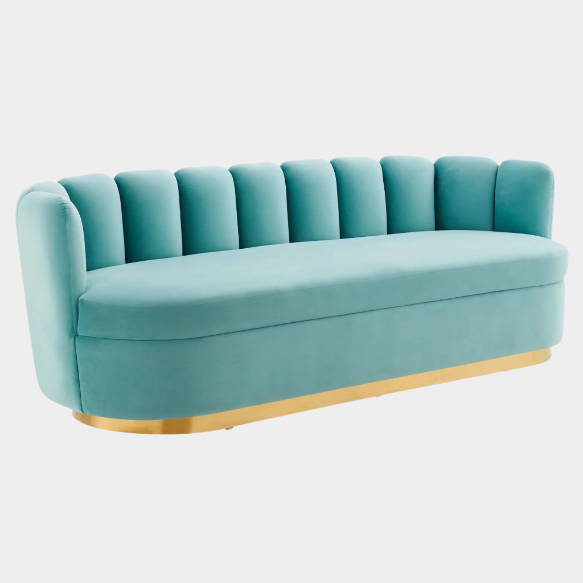 Victoria Channel Tufted Performance Velvet Sofa