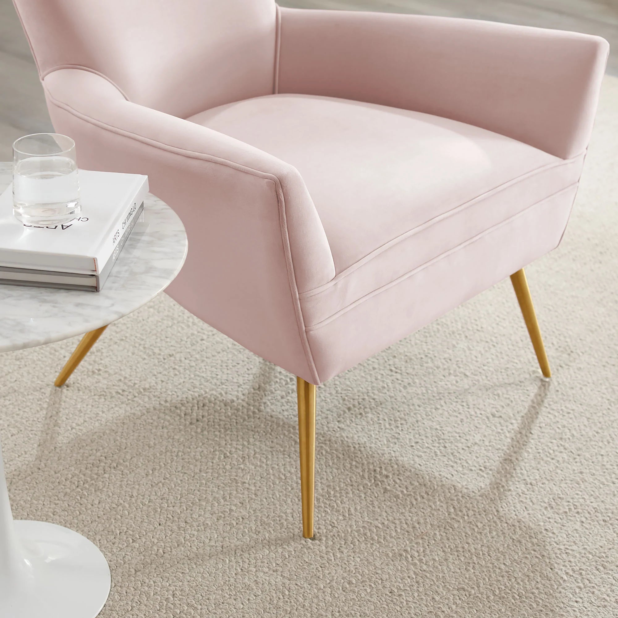 Renata Button Tufted Performance Velvet Armchair