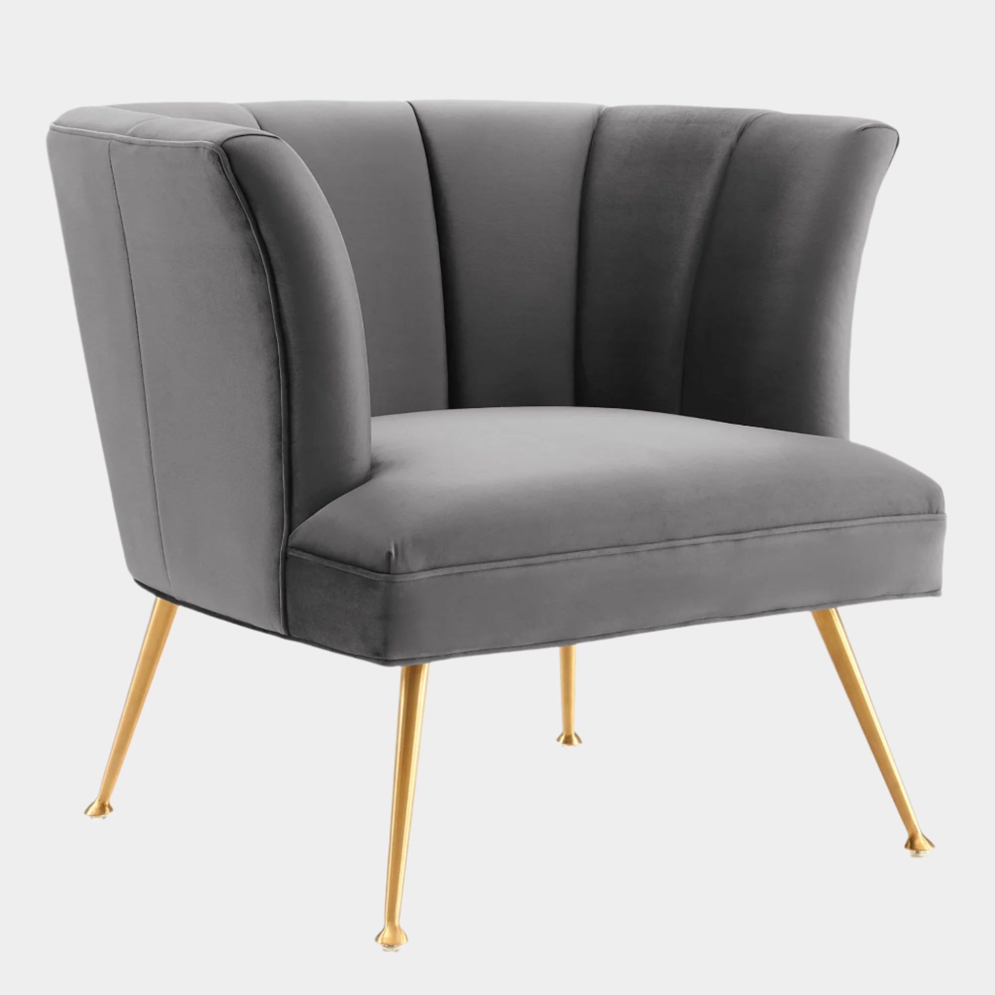 Veronica Channel Tufted Performance Velvet Armchair